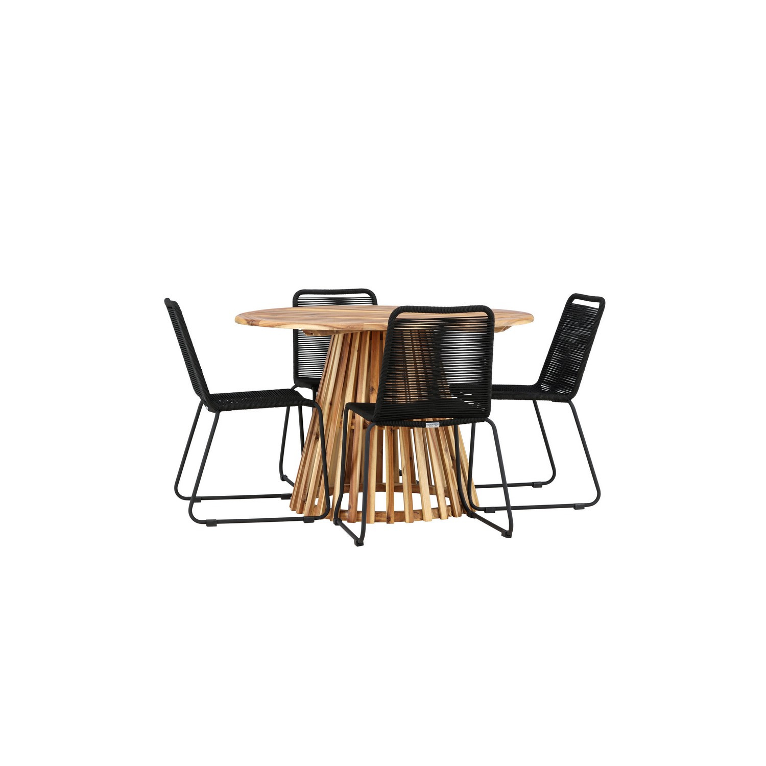 Trädgårdsgrupp Venture Home Lumpur med 4 Lindos Trädgårdsstolar