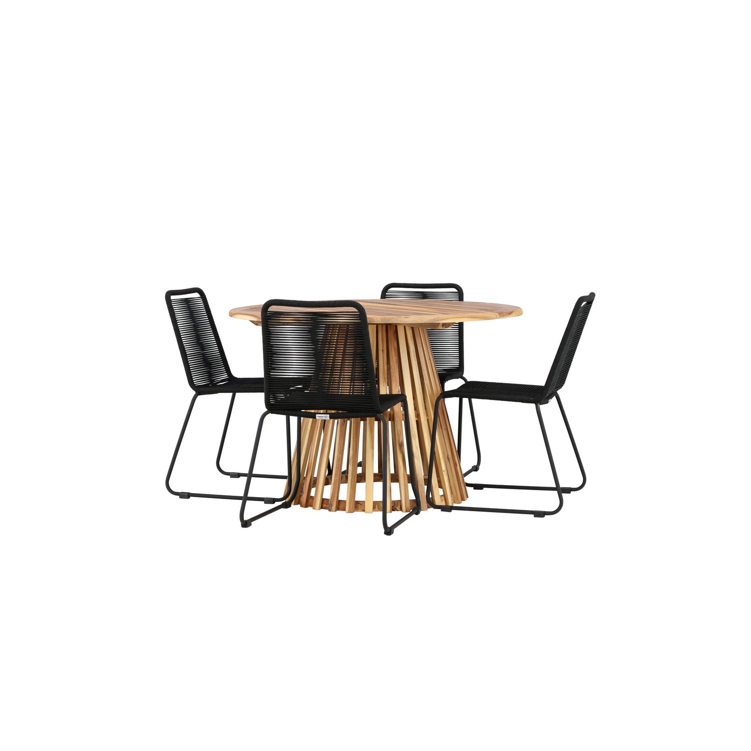 Trädgårdsgrupp Venture Home Lumpur med 4 Lindos Trädgårdsstolar