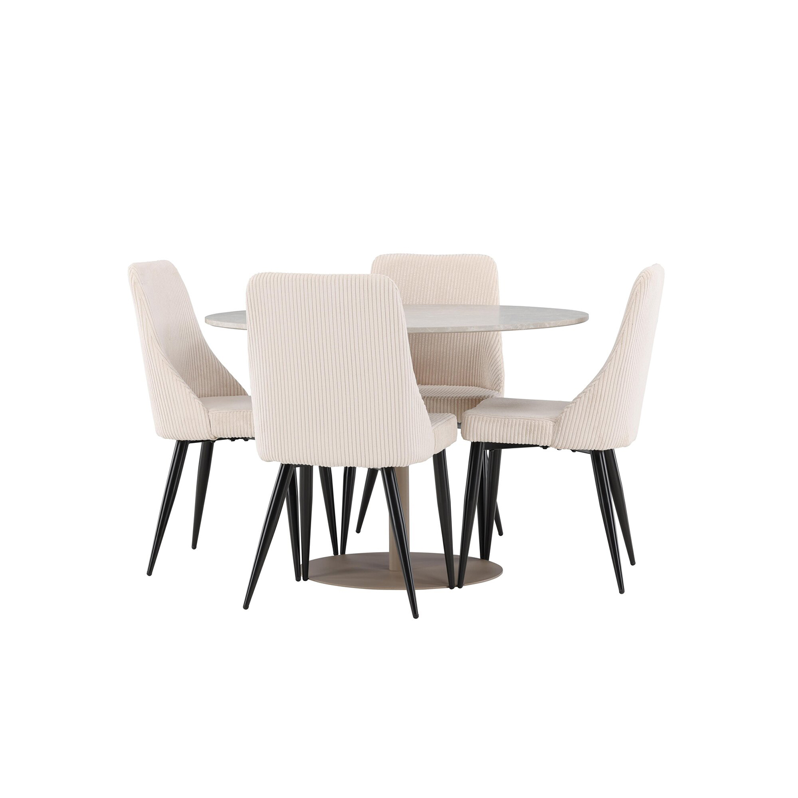 Matgrupp Venture Home Lycke Ø110 med 4 st Leone Stolar