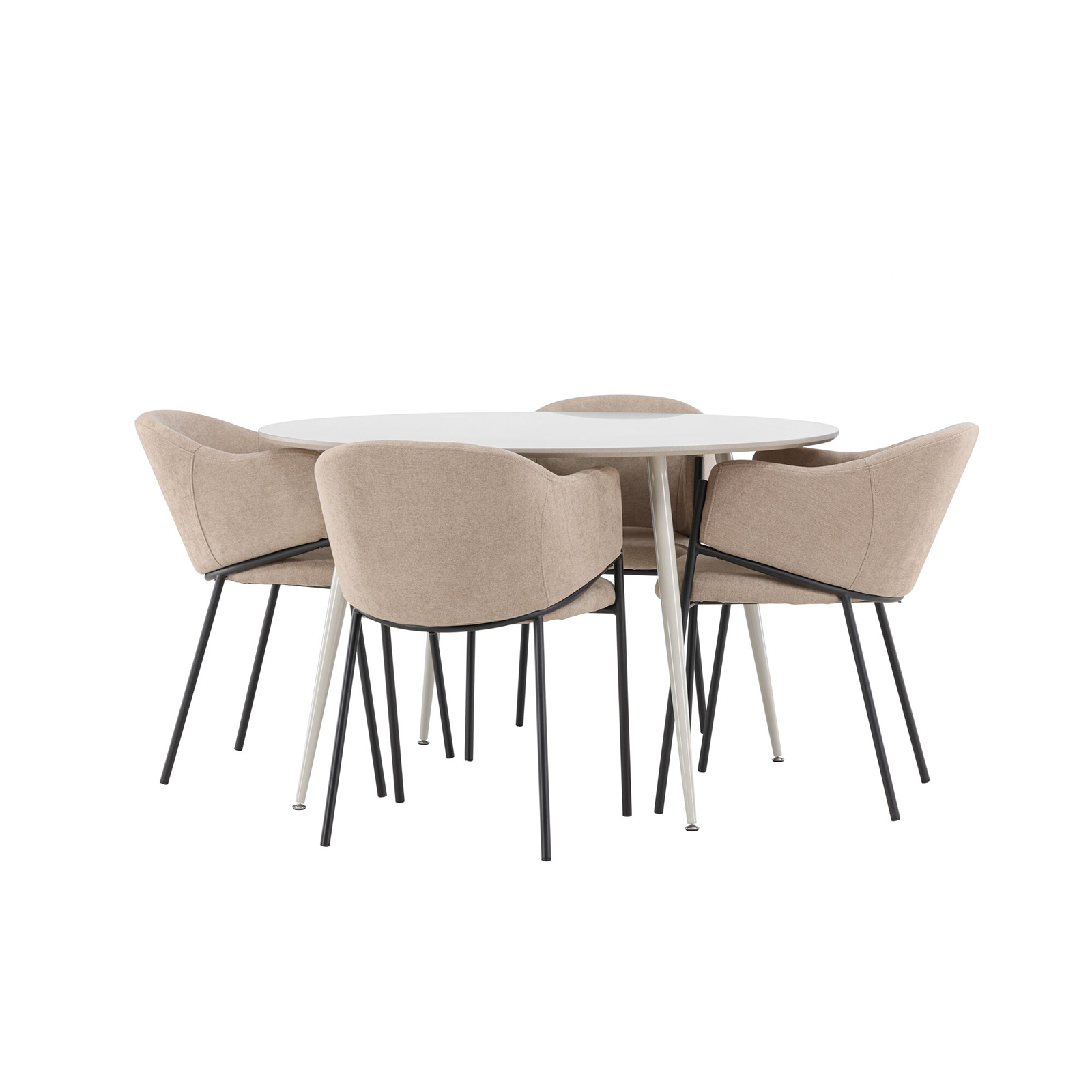 Matgrupp Venture Home Plaza Ø120 med 4 st Evelina Stolar
