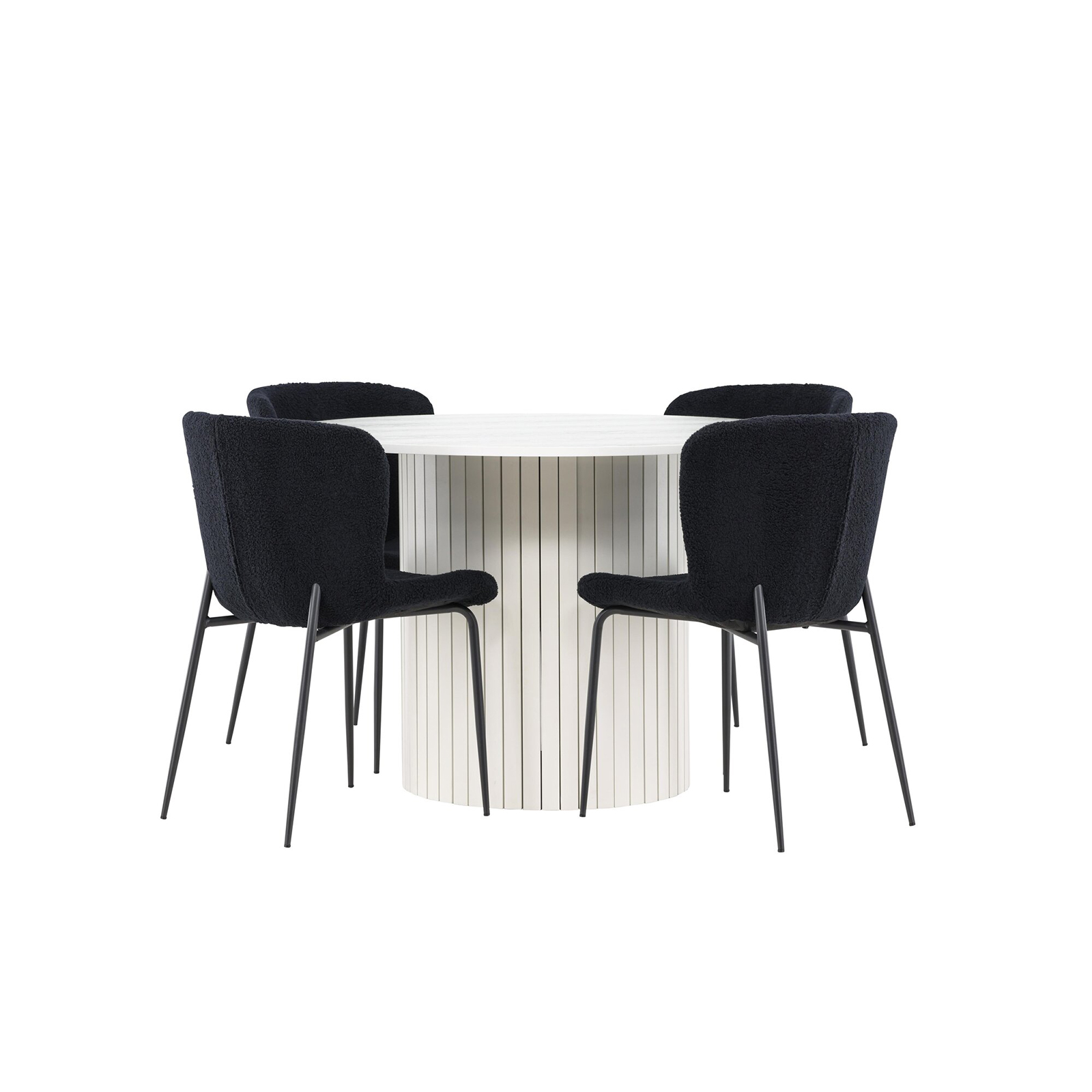 Matgrupp Venture Home Härön Ø110 med 4 st Modesto Stolar