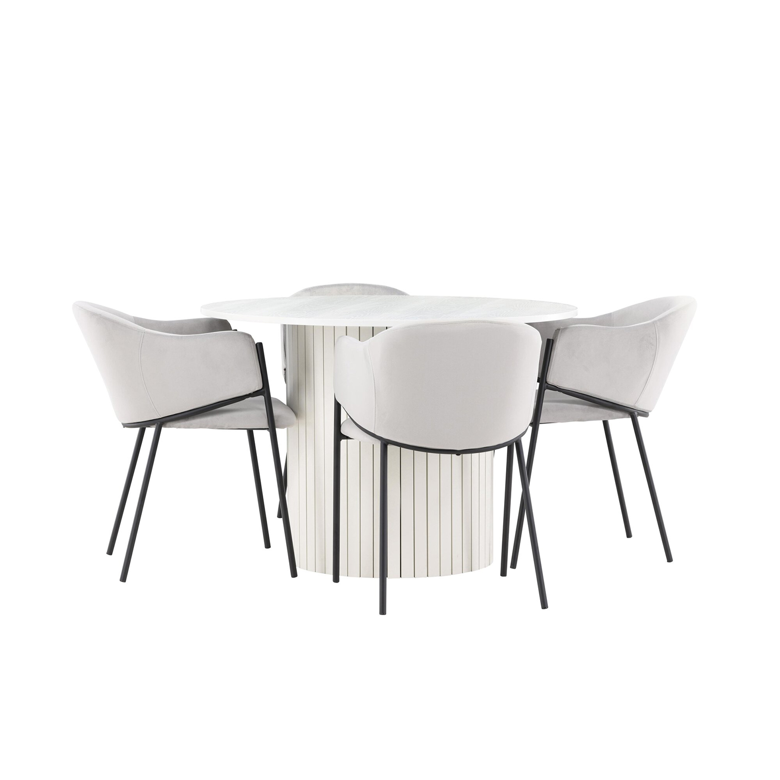 Matgrupp Venture Home Härön Ø110 med 4 st Evelina Stolar