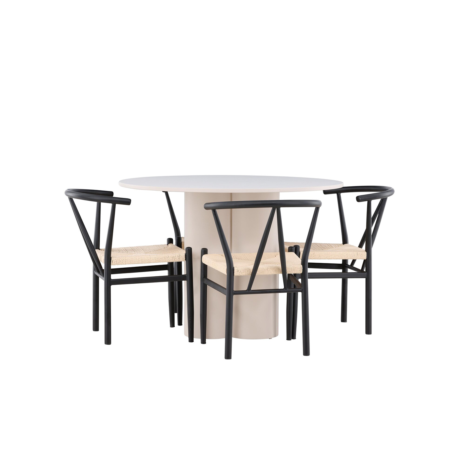 Matgrupp Venture Home Olivia Ø110 med 4 st Alfons Stolar