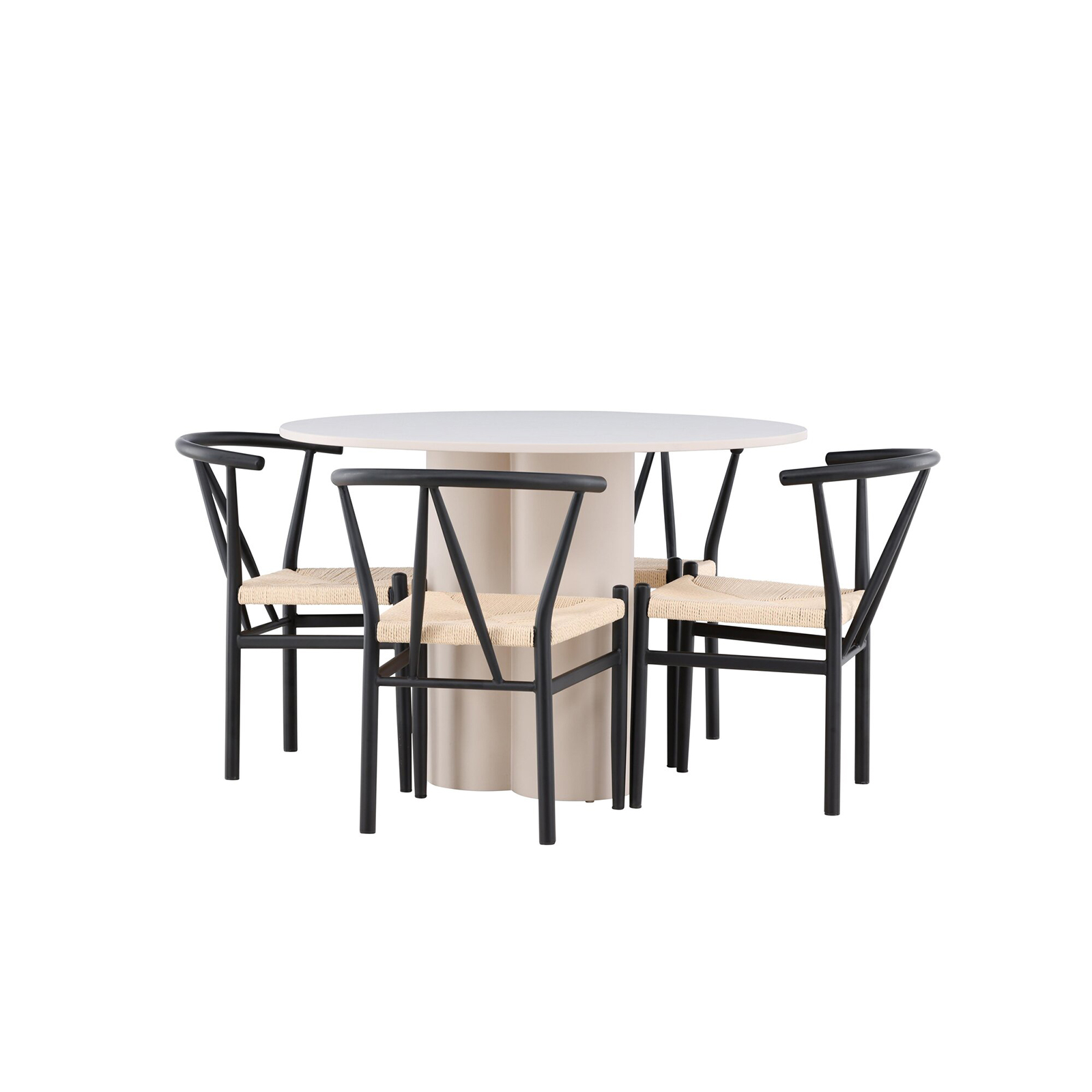 Matgrupp Venture Home Olivia Ø110 med 4 st Alfons Stolar