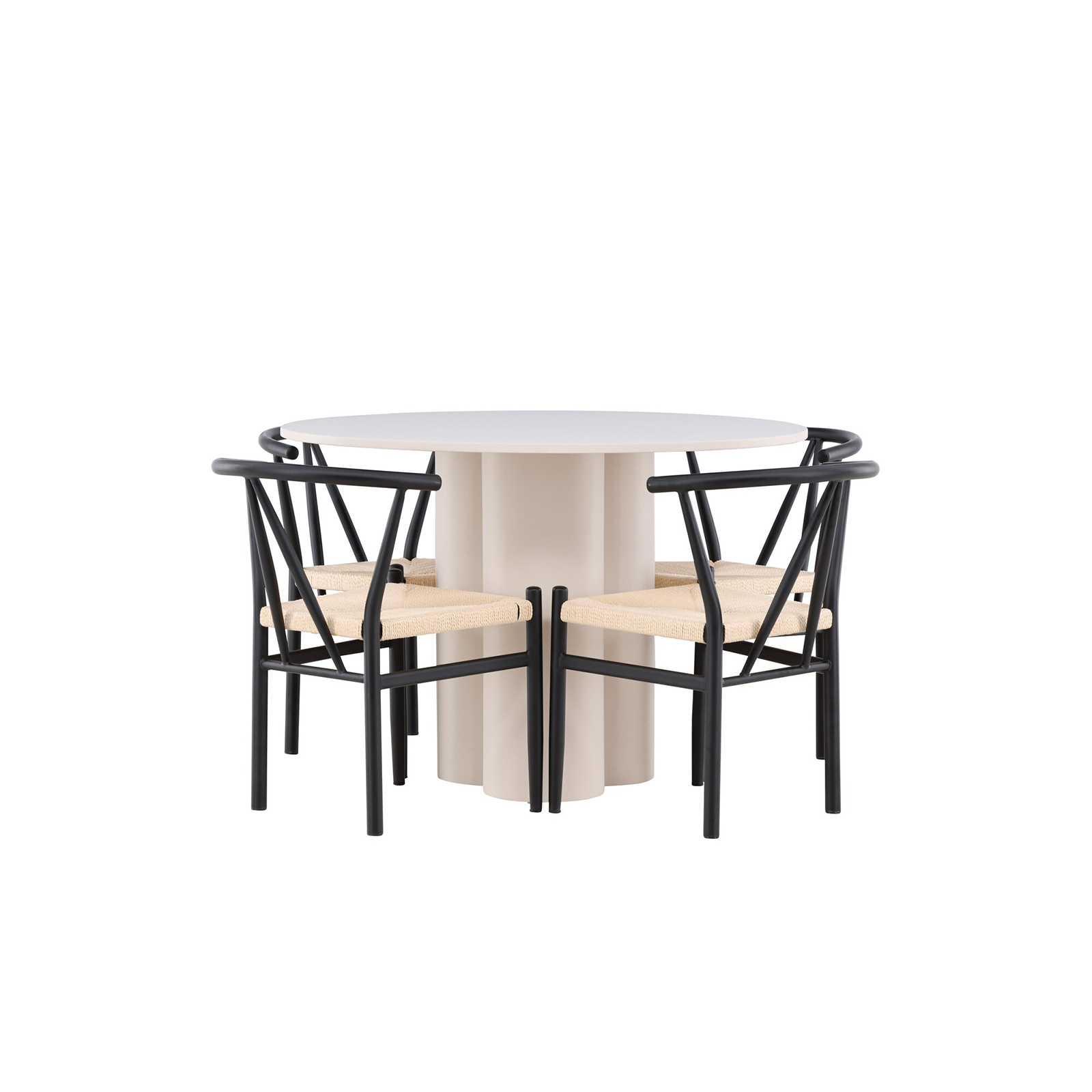 Matgrupp Venture Home Olivia Ø110 med 4 st Alfons Stolar