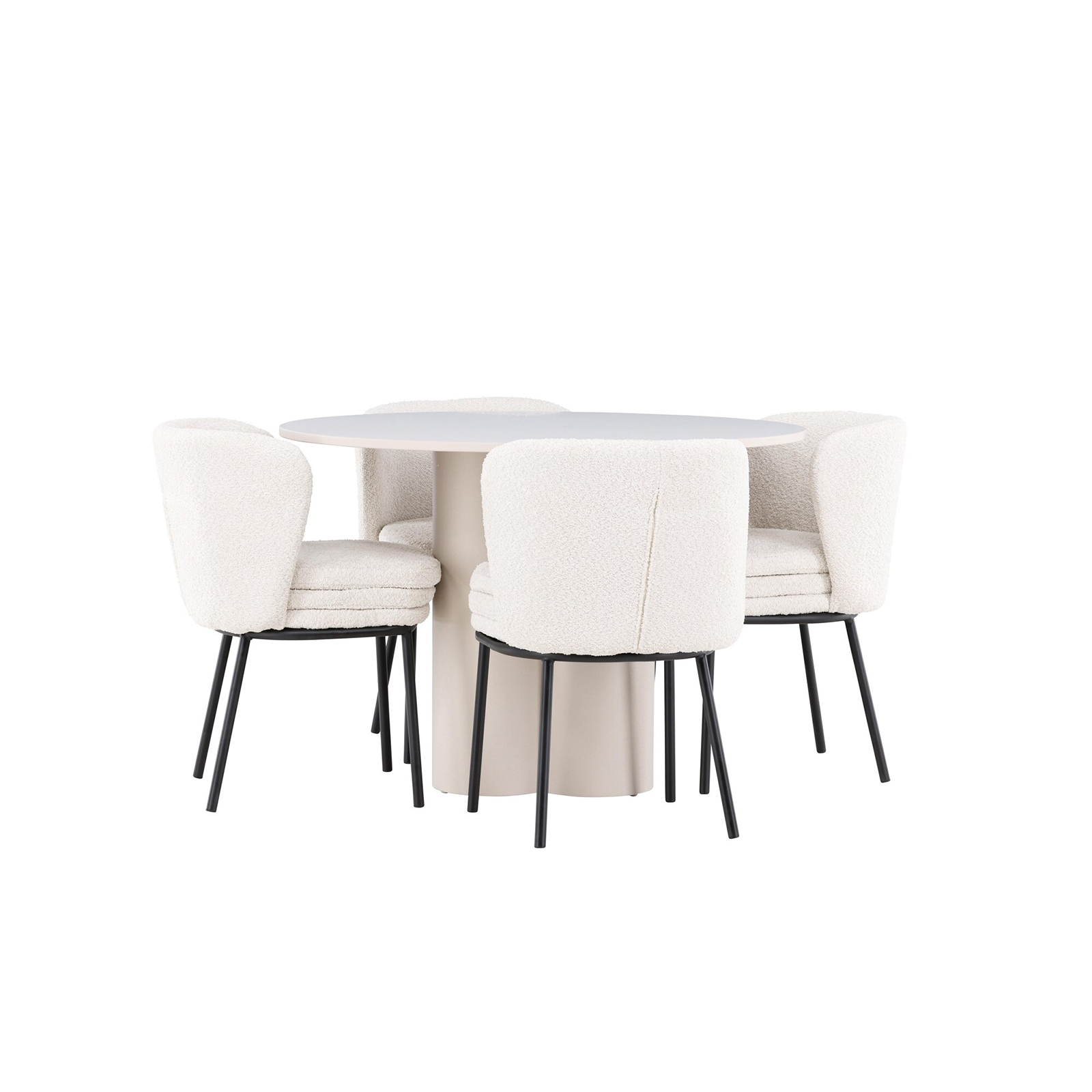 Matgrupp Venture Home Olivia Ø110 med 4 st Agnes Stolar