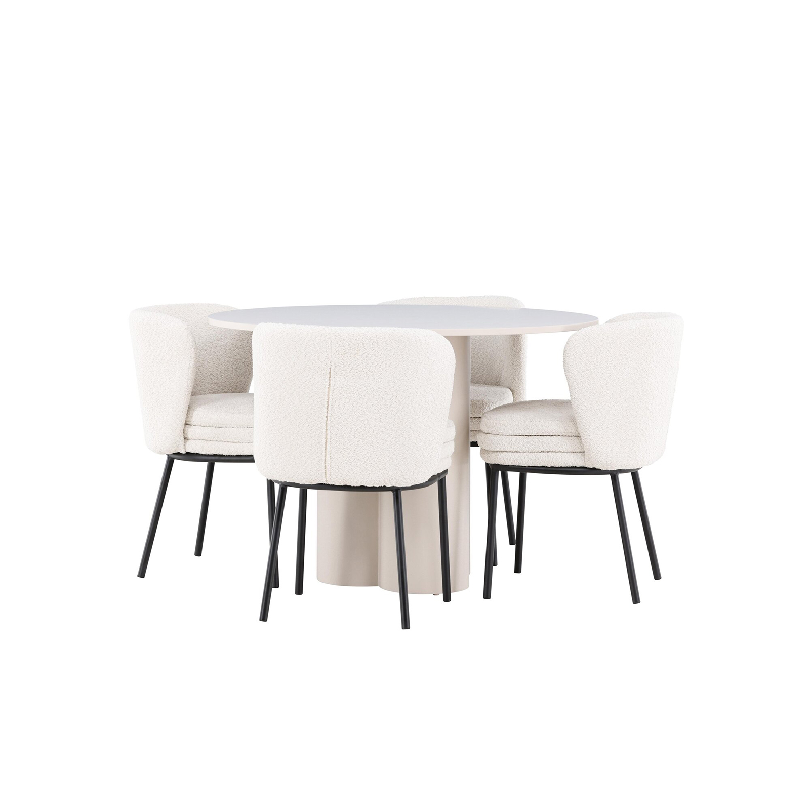 Matgrupp Venture Home Olivia Ø110 med 4 st Agnes Stolar