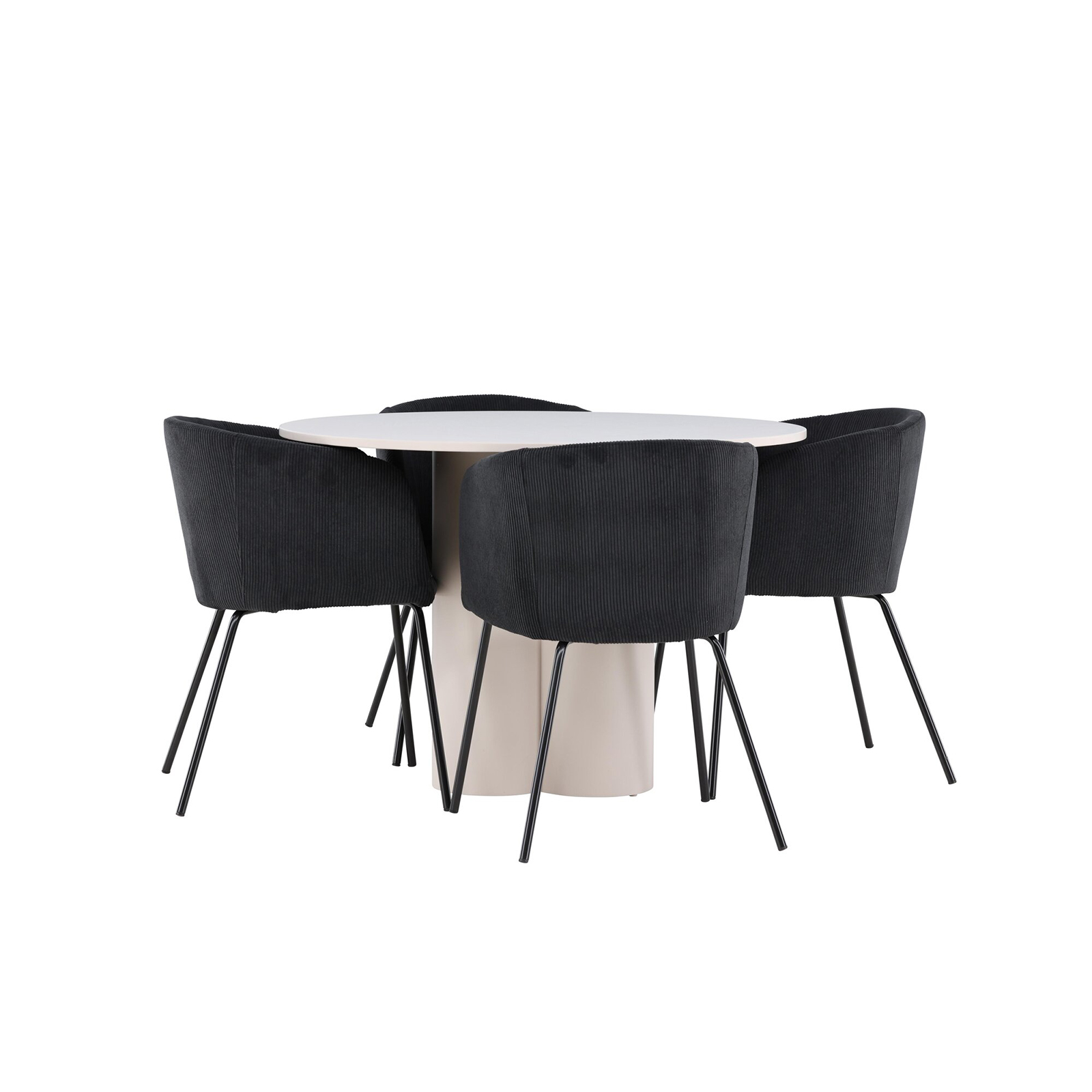 Matgrupp Venture Home Olivia Ø110 med 4 st Berit Stolar