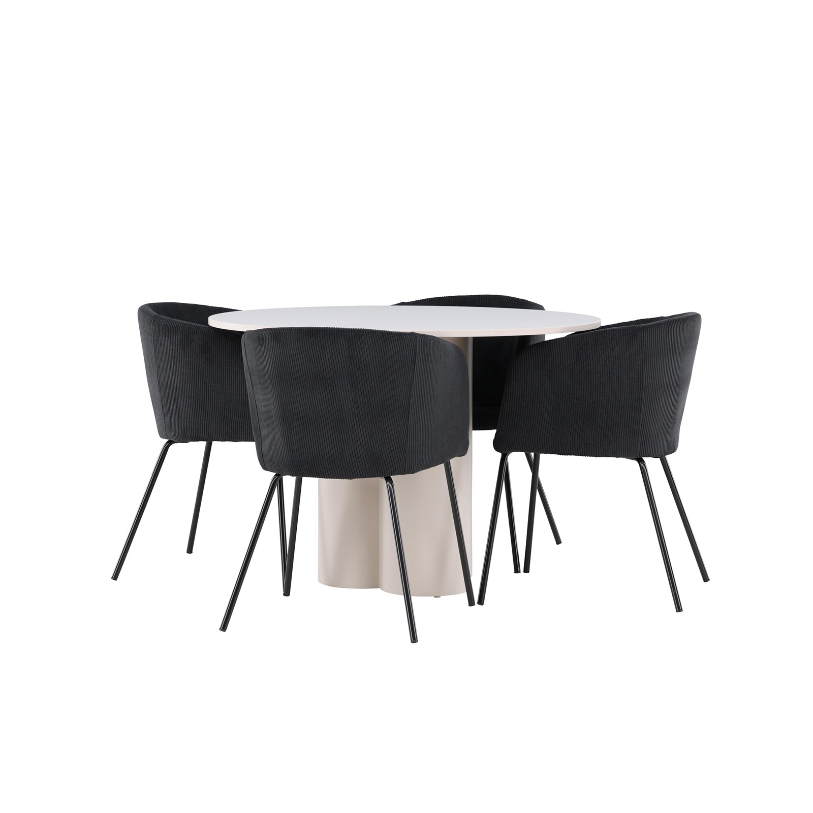 Matgrupp Venture Home Olivia Ø110 med 4 st Berit Stolar