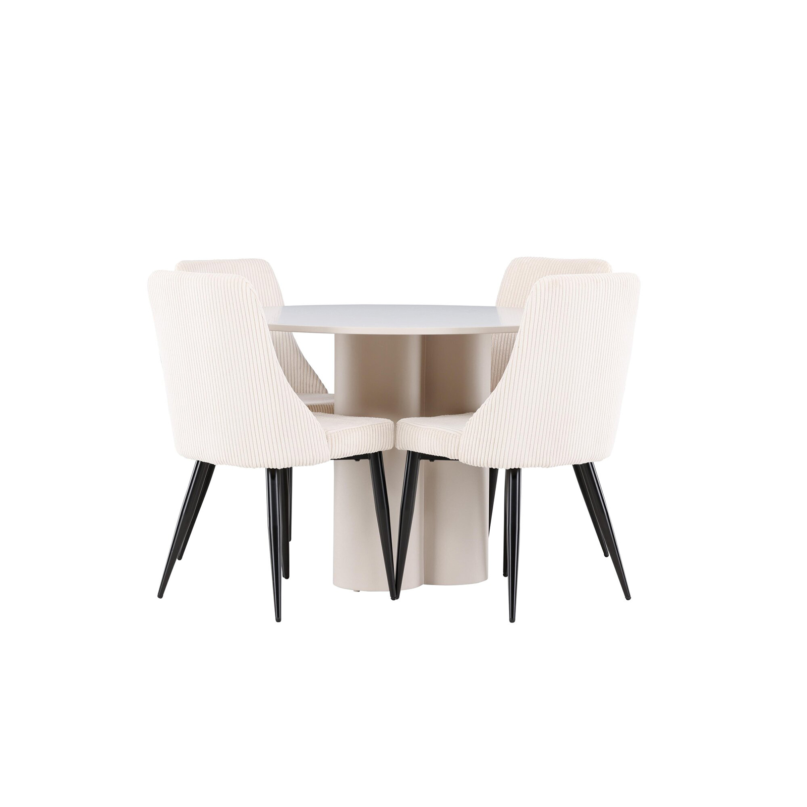 Matgrupp Venture Home Olivia Ø110 med 4 st Leone Stolar