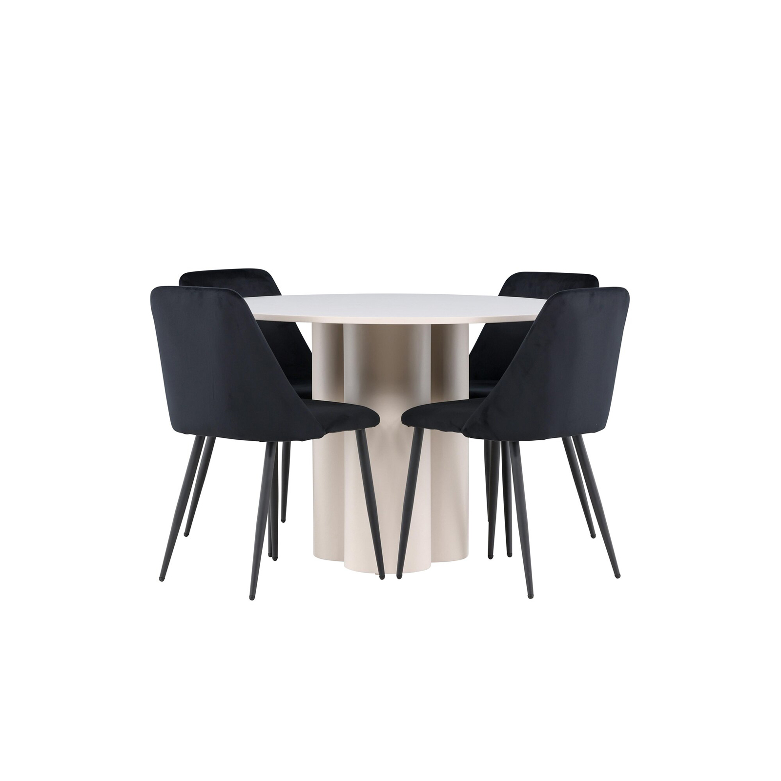 Matgrupp Venture Home Olivia Ø110 med 4 st Night Stolar