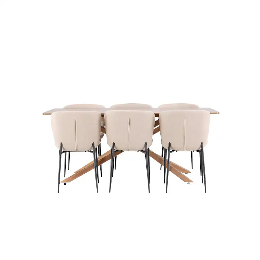 Matgrupp Venture Home Piazza 180 med 6 st Modesto Stolar Boucle