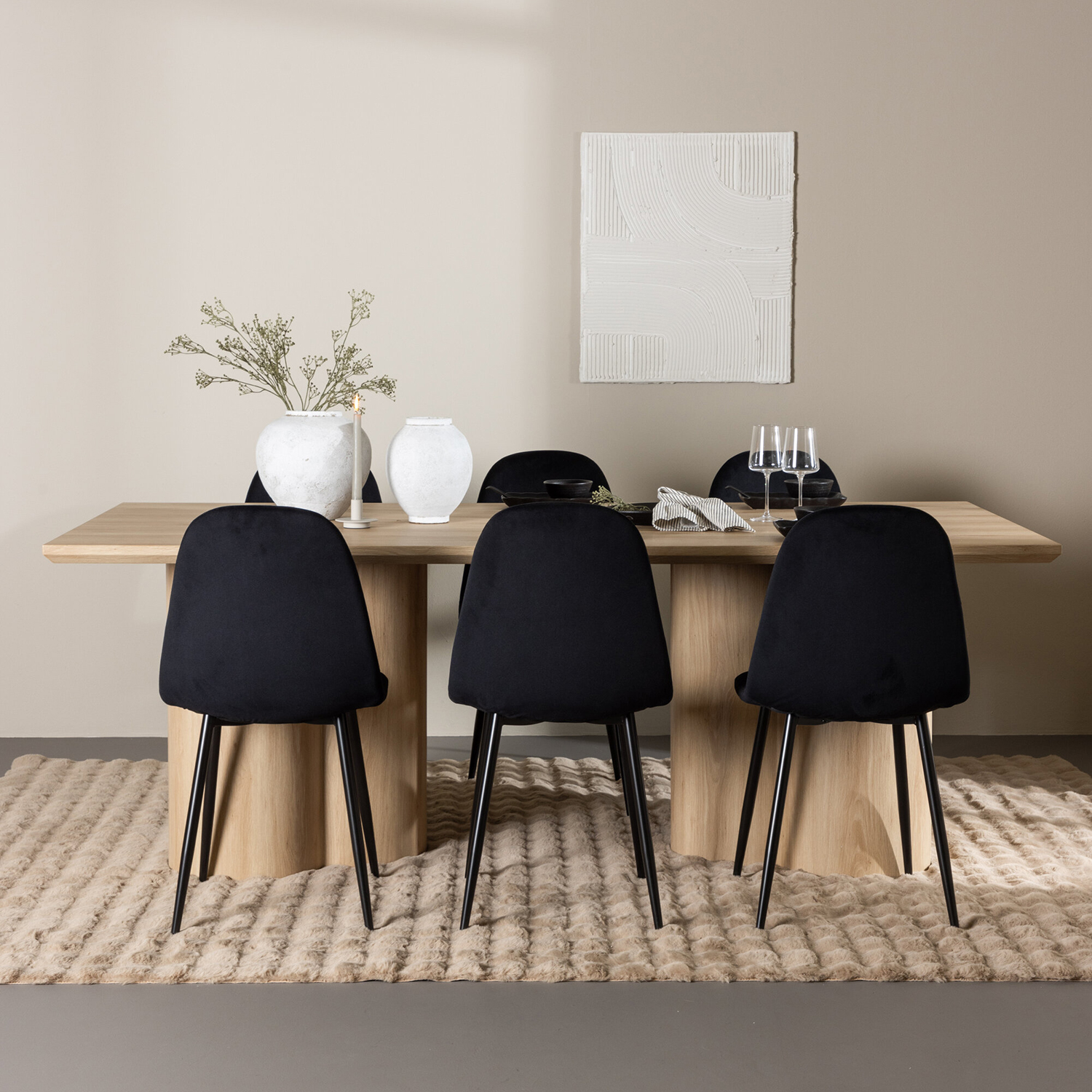 Matgrupp Venture Home Olivia 210 med 6 st Polar Stolar Sammet