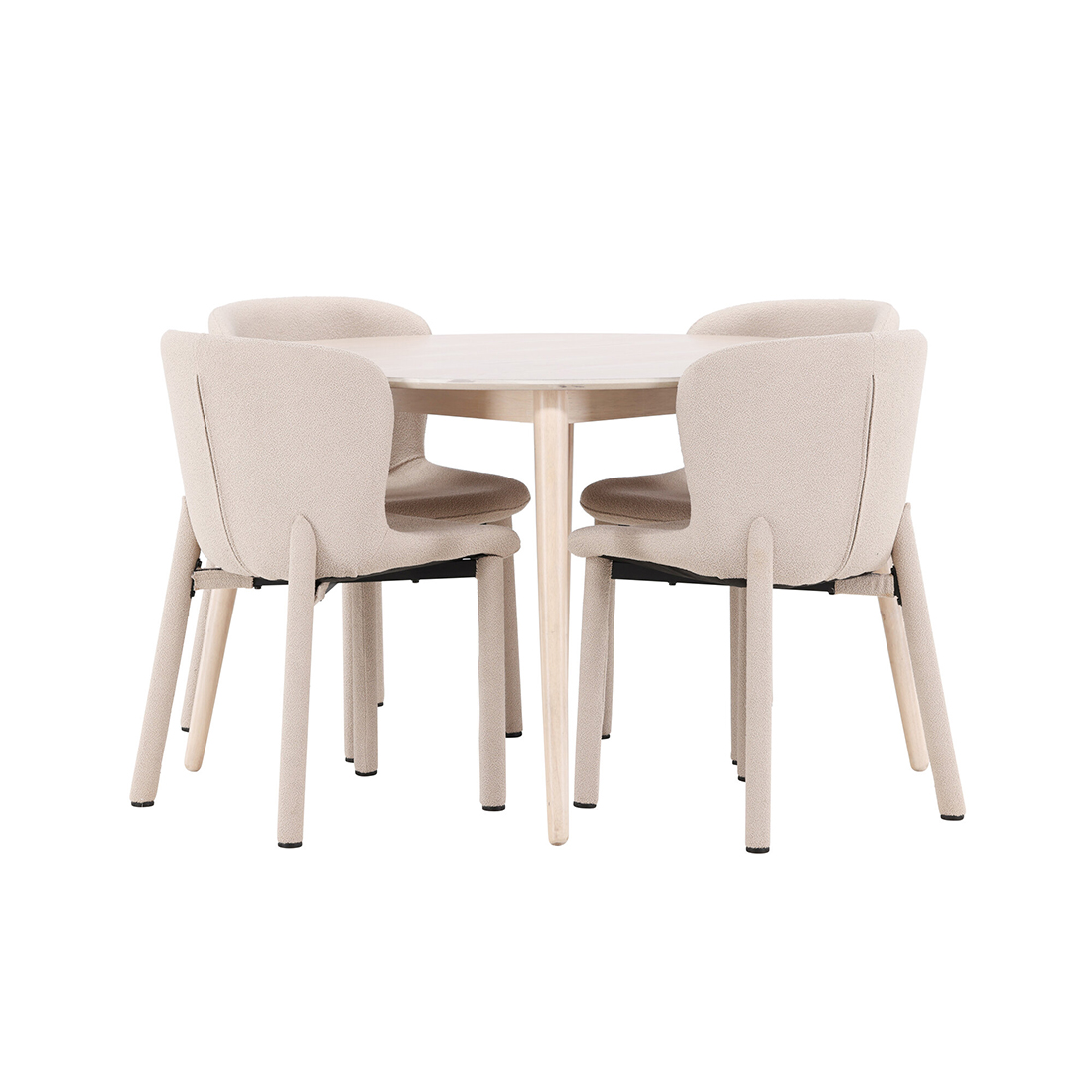 Matgrupp Venture Home Flora Ø120 cm med 4st Astoria Matstolar