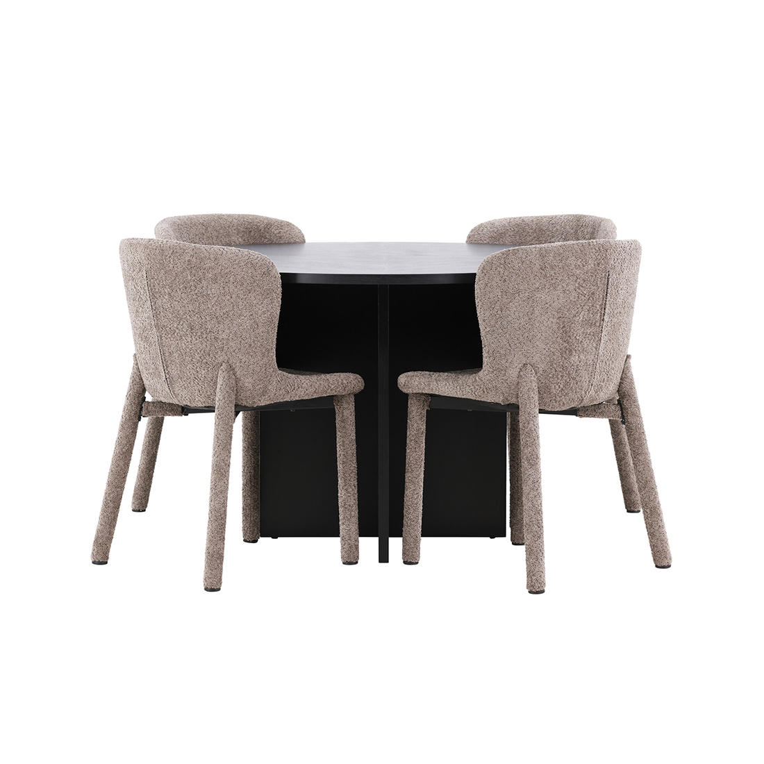 Matgrupp Venture Home Strada Ø120 cm med 4st Astoria Matstolar