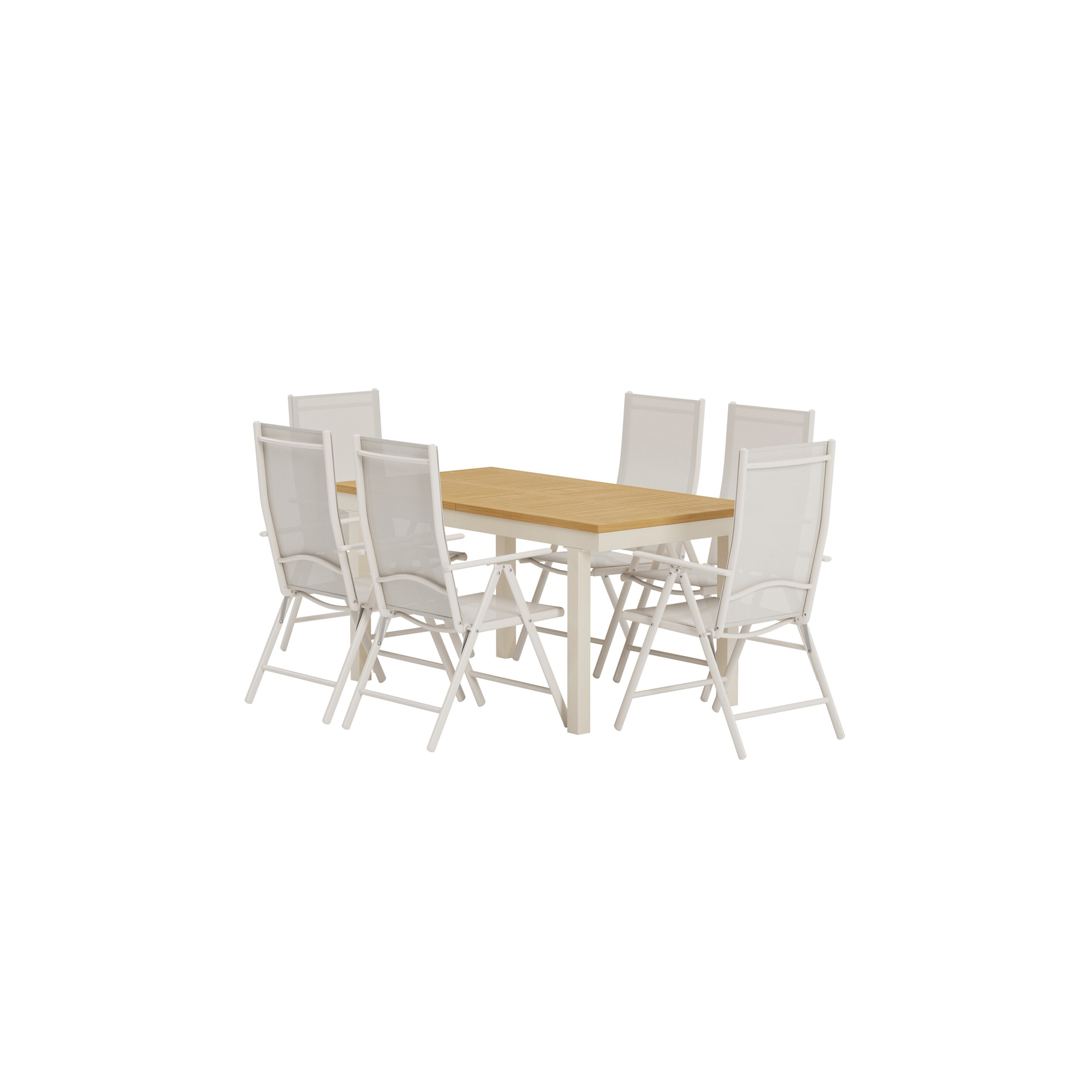 Matgrupp Utomhus Venture Home Panama 90x160 cm med 6 st Break Trädgårdsstolar