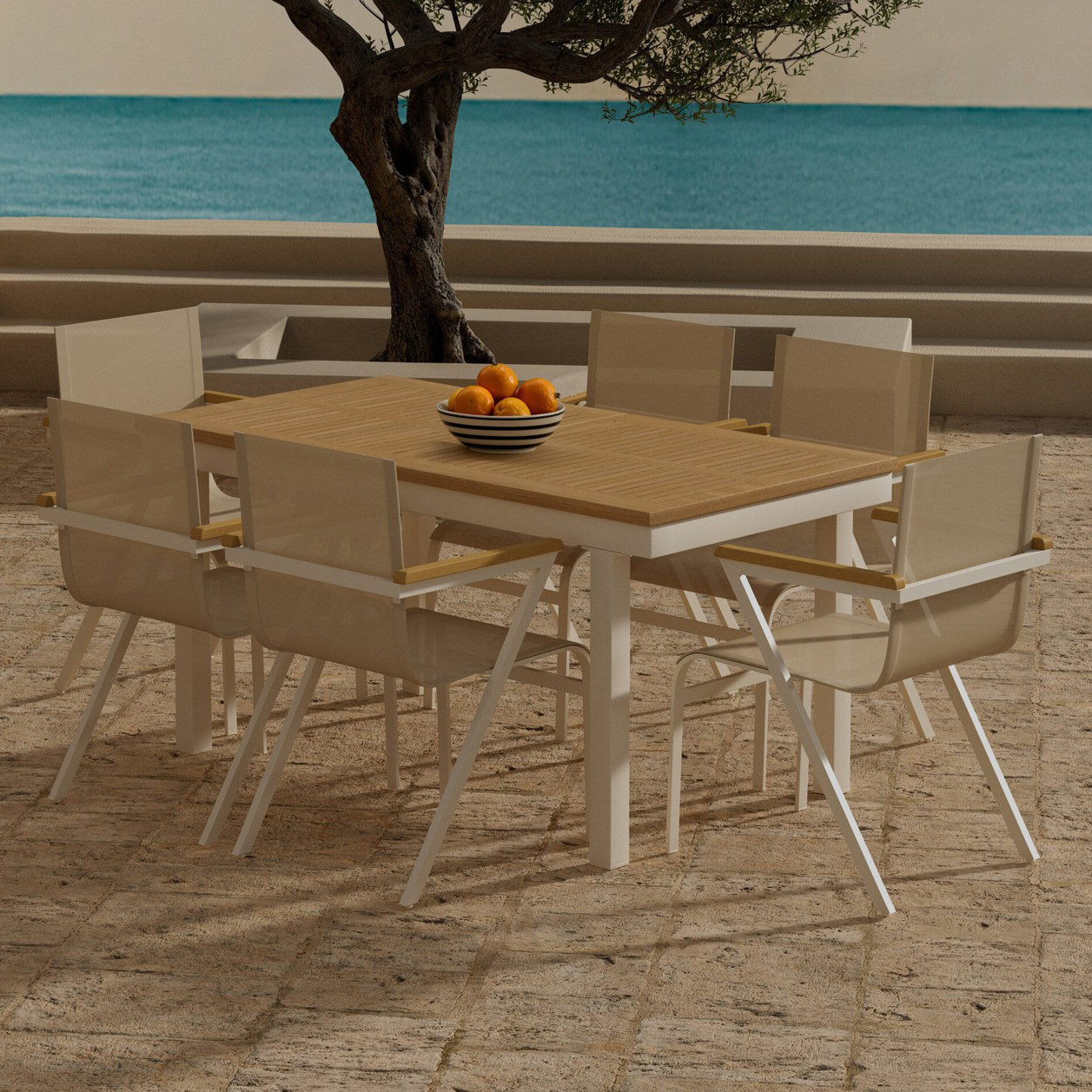 Matgrupp Utomhus Venture Home Panama 90x160 cm med 6 st Mexico Trädgårdsstolar