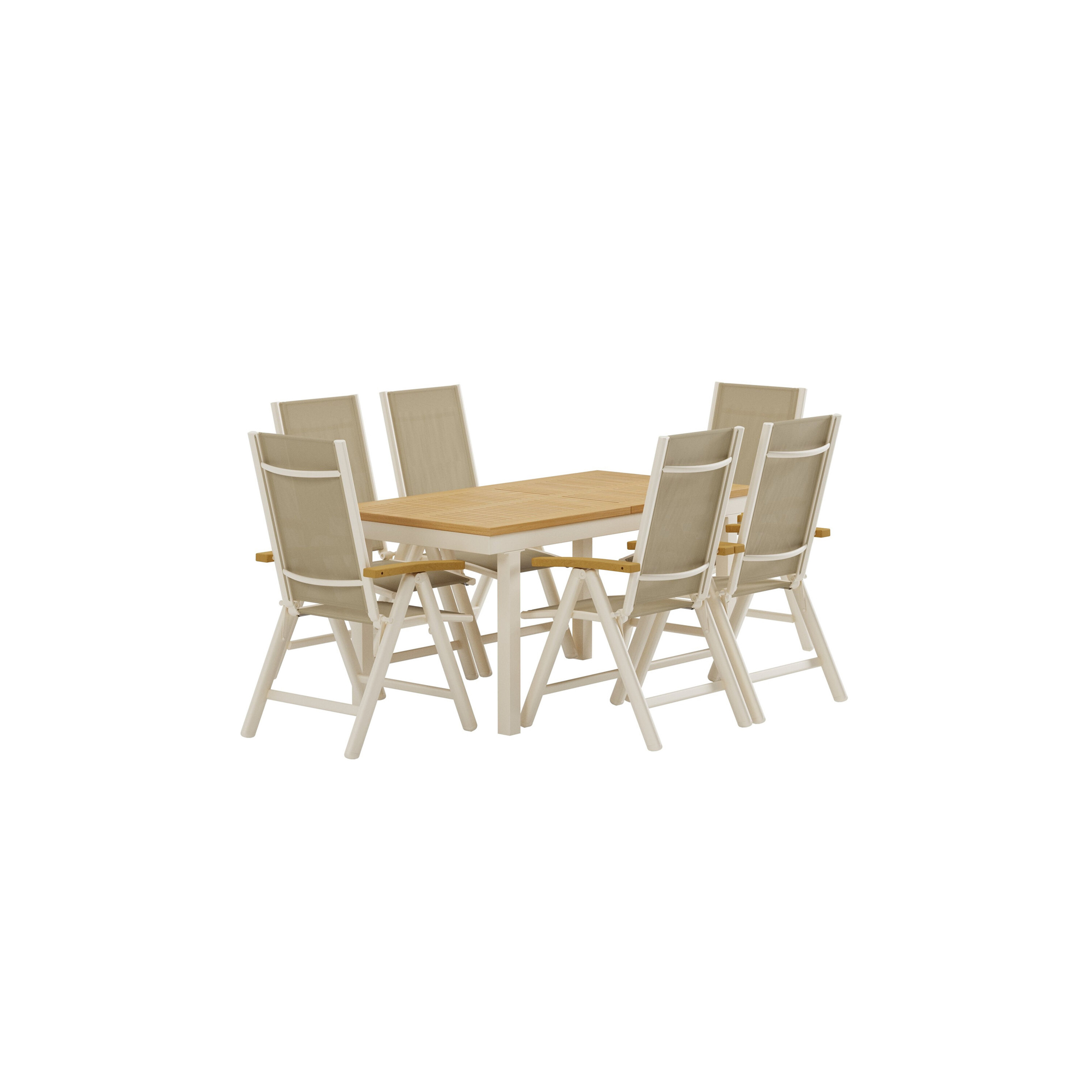 Matgrupp Utomhus Venture Home Panama 90x160 cm med 6 st Panama Trädgårdsstolar