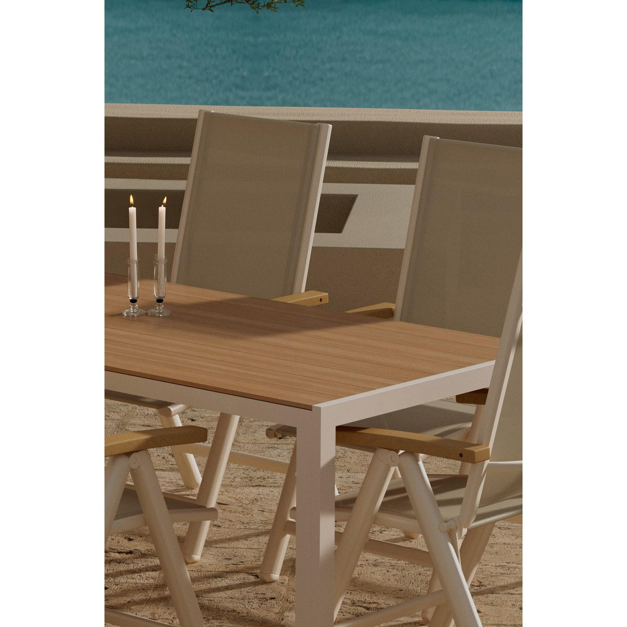 Matgrupp Utomhus Venture Home Break 90x205 cm med 6 st Panama Trädgårdsstolar