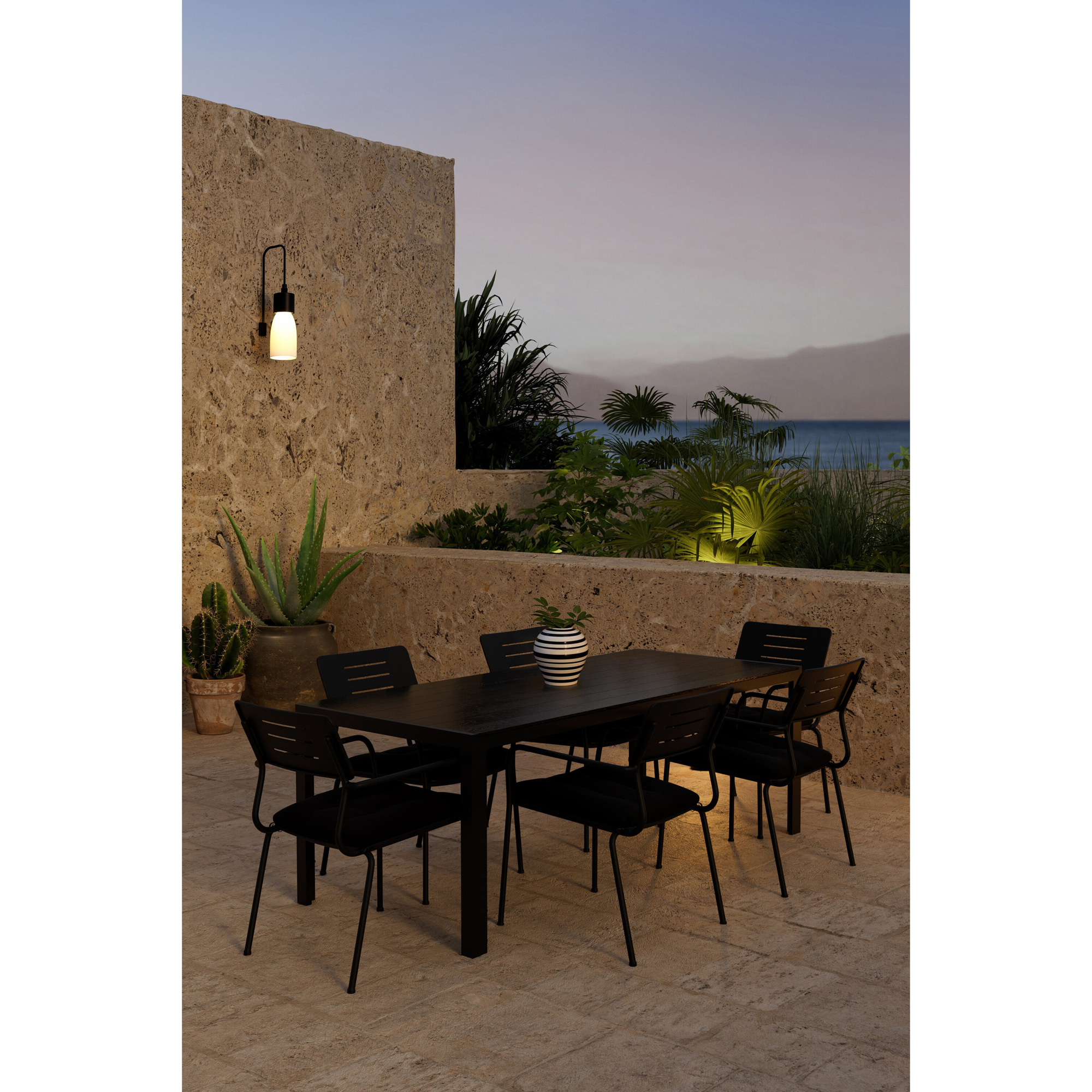 Matgrupp Utomhus Venture Home Break 90x205 cm med 6 st Nicke Trädgårdsstolar