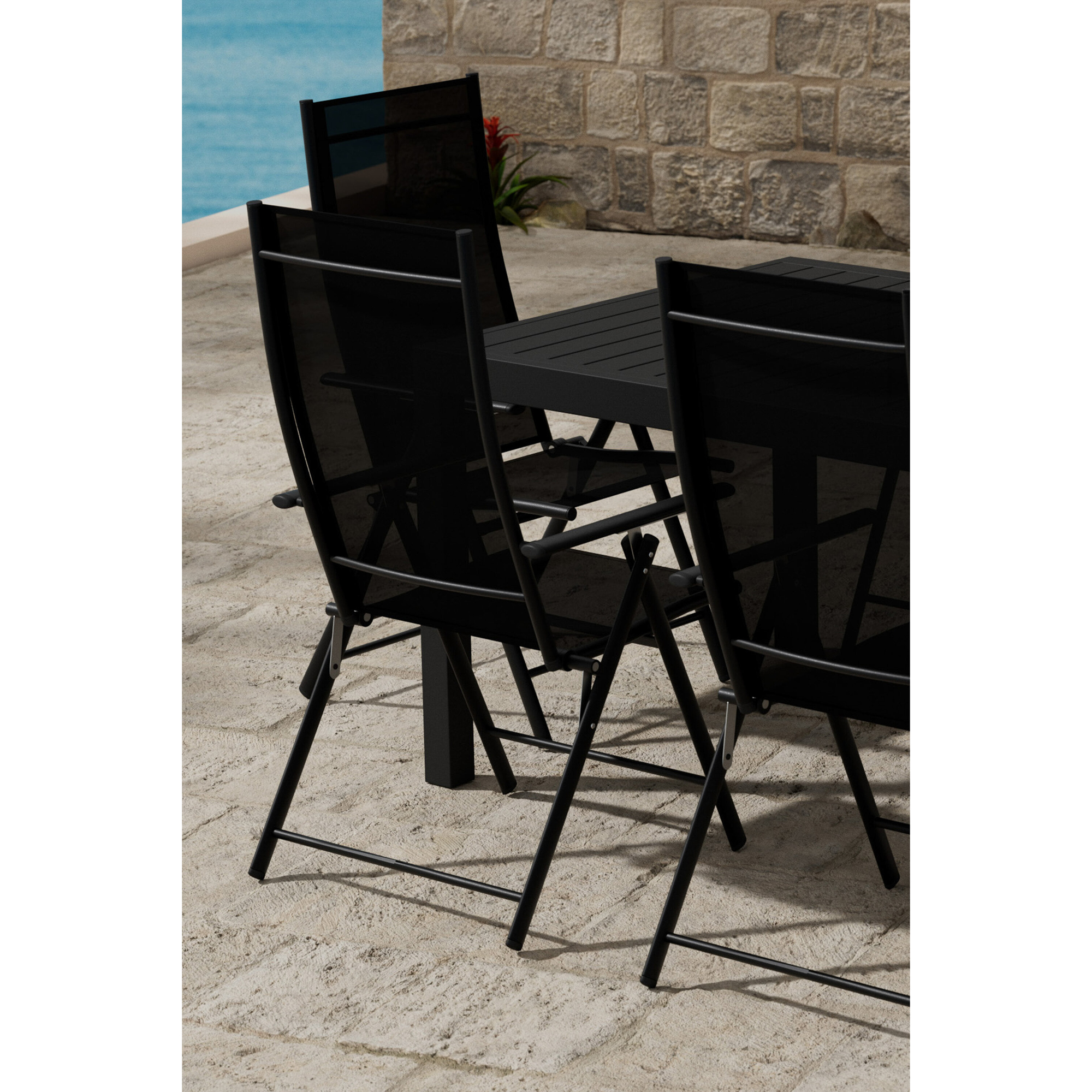 Matgrupp Utomhus Venture Home Capo 100x160 cm med 6 st Levanzo Trädgårdsstolar