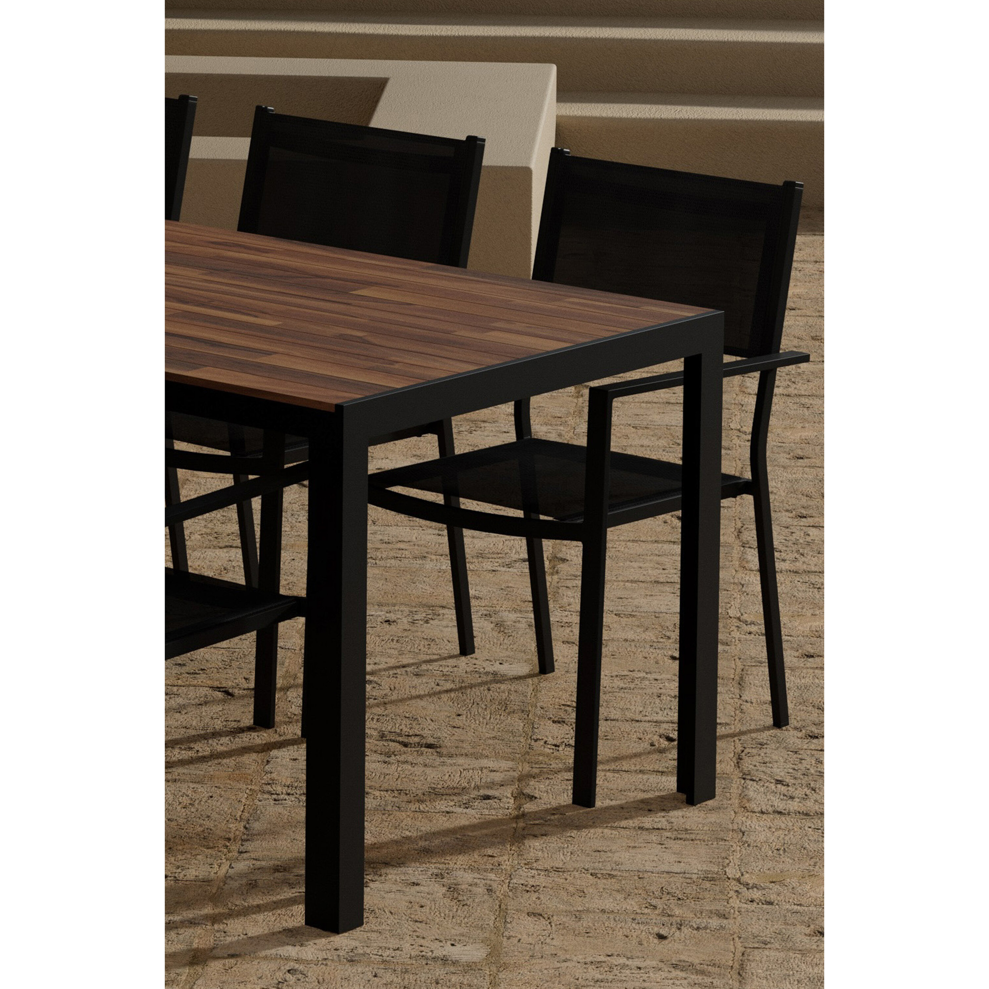 Matgrupp Utomhus Venture Home Bois 90x205 cm med 6 st Copacabana Trädgårdsstolar