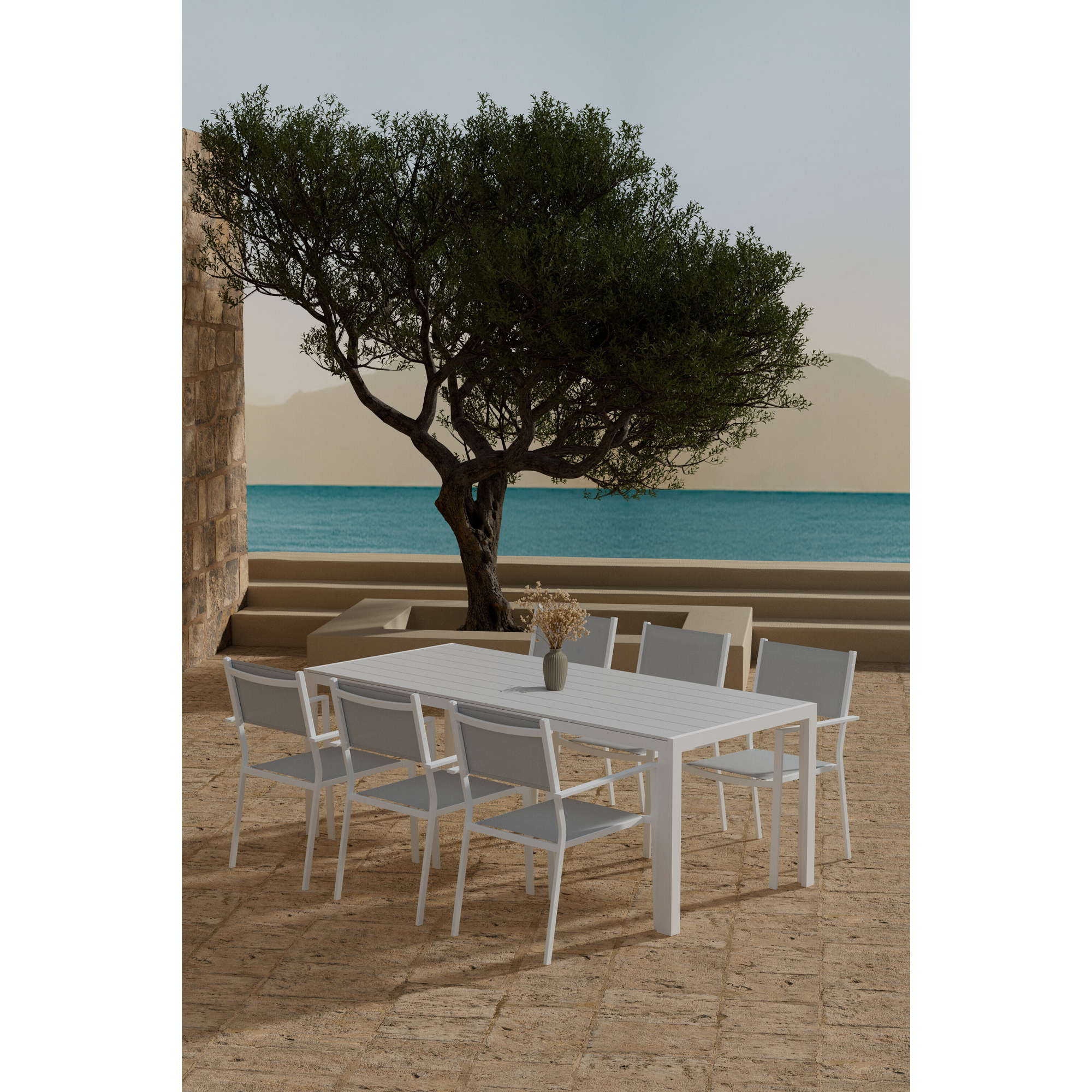 Matgrupp Utomhus Venture Home Break 90x205 cm med 6 st Copacabana Trädgårdsstolar