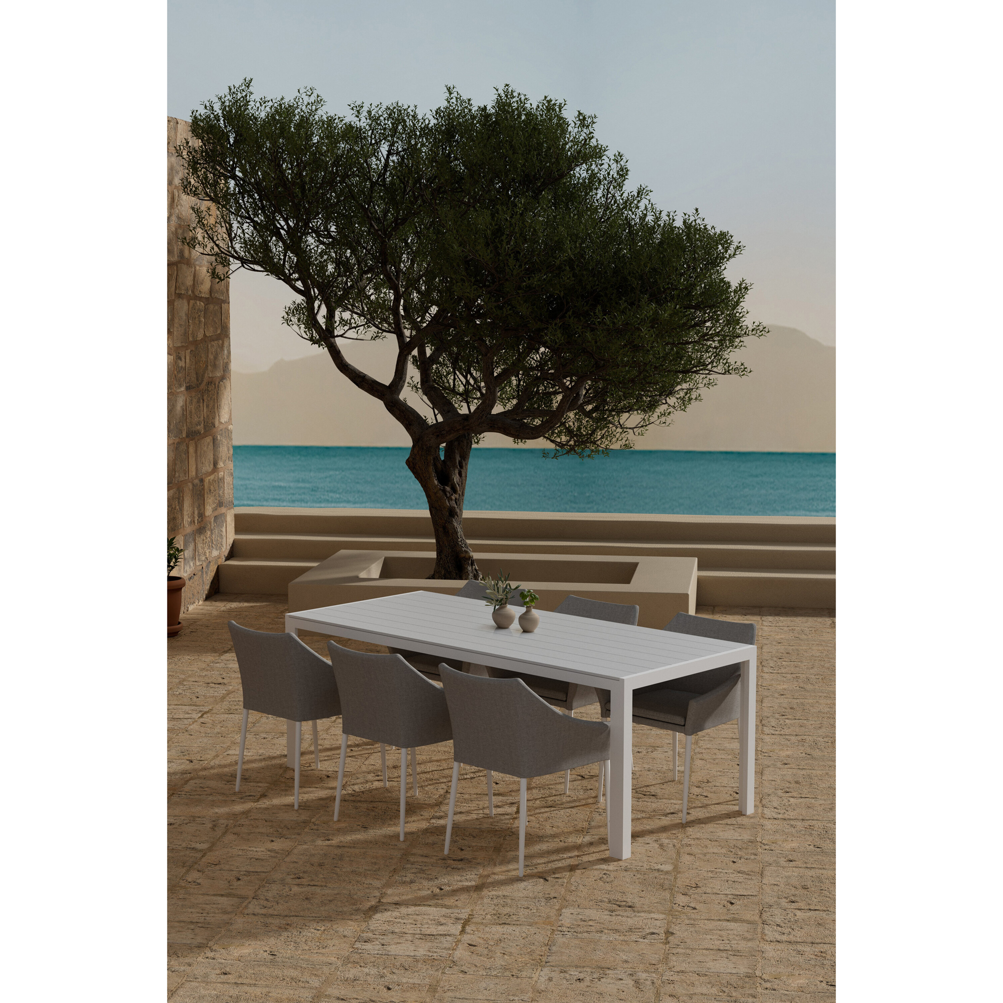 Matgrupp Utomhus Venture Home Break 90x205 cm med 6 st Spoga Trädgårdsstolar