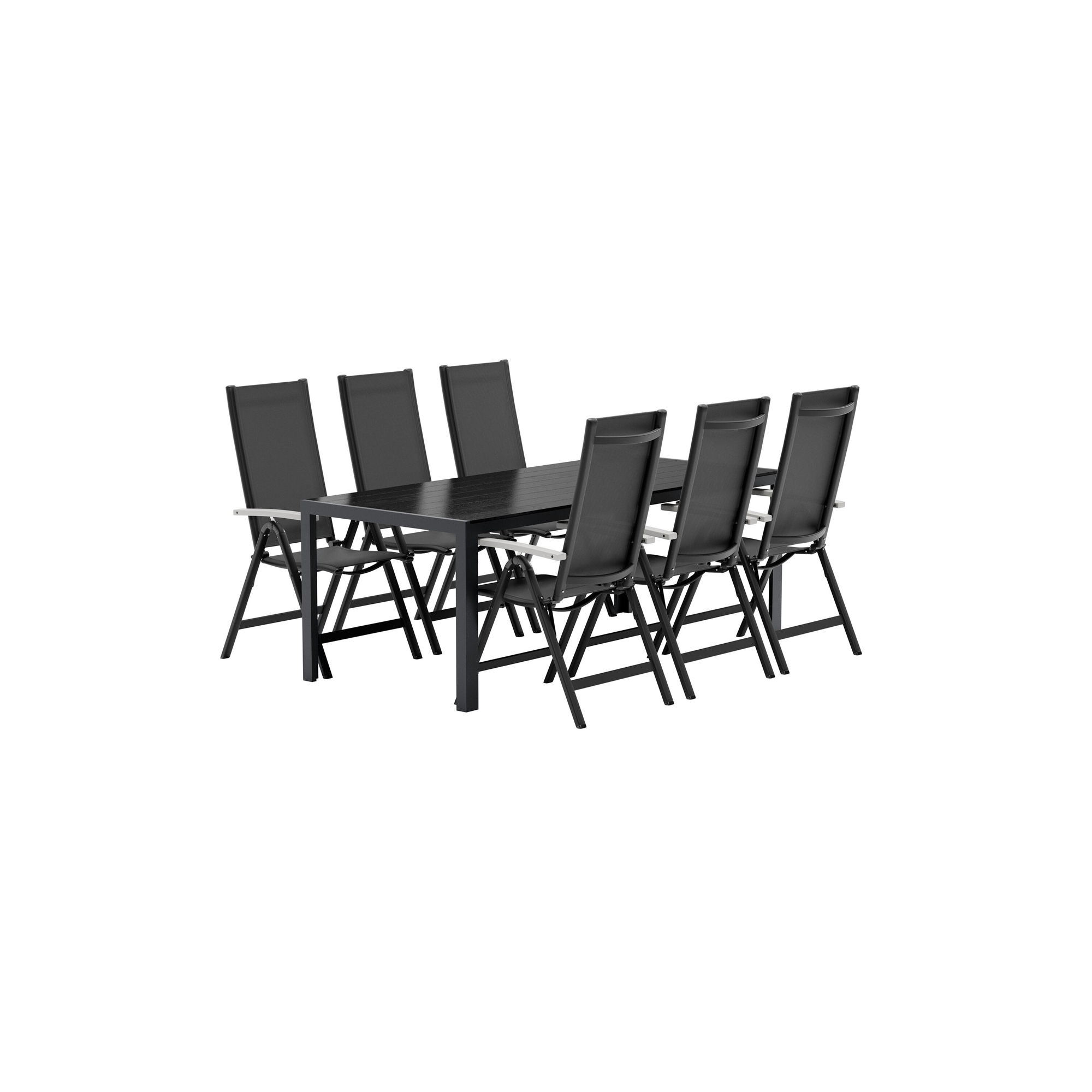 Matgrupp Utomhus Venture Home Break 90x205 cm med 6 st Albany Trädgårdsstolar