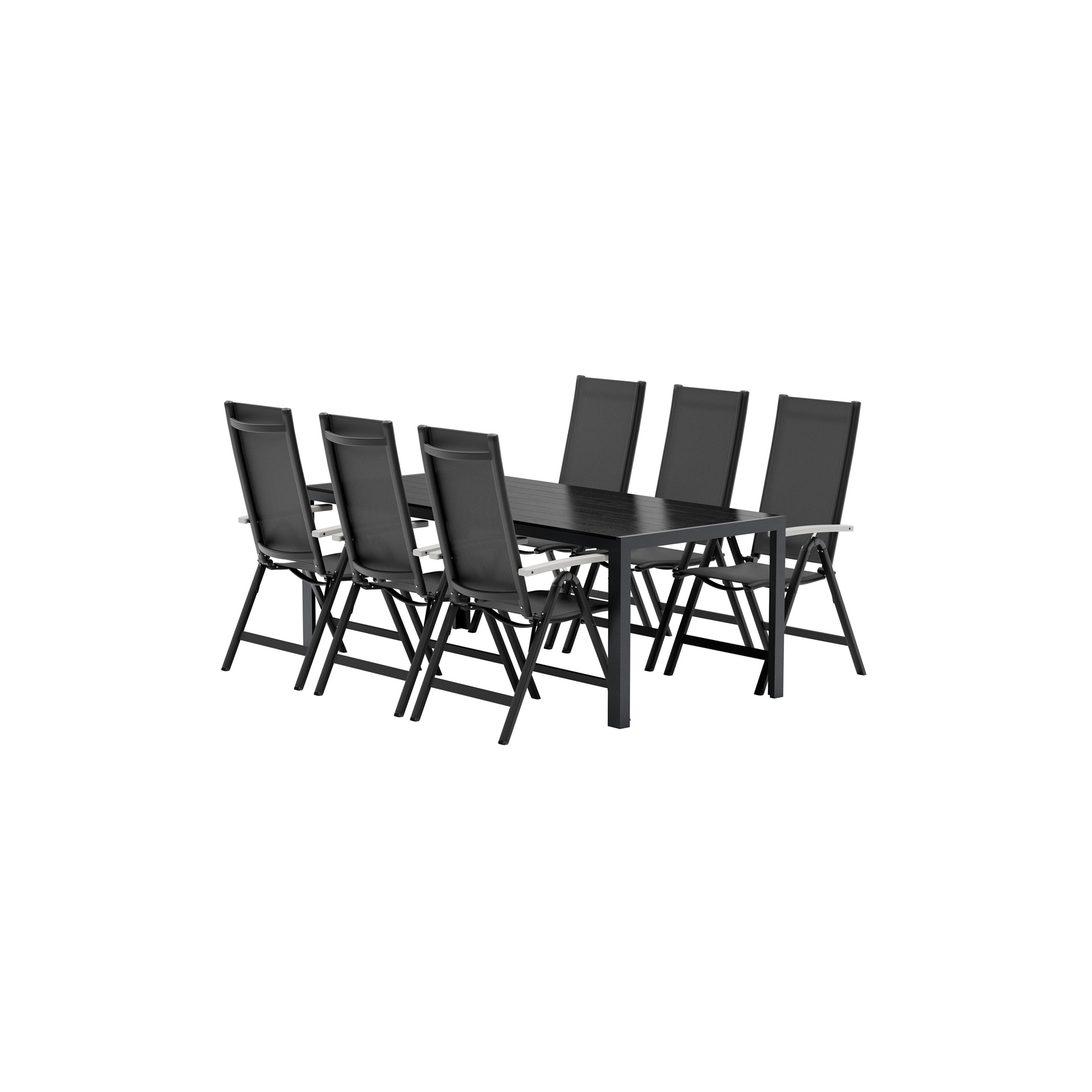 Matgrupp Utomhus Venture Home Break 90x205 cm med 6 st Albany Trädgårdsstolar