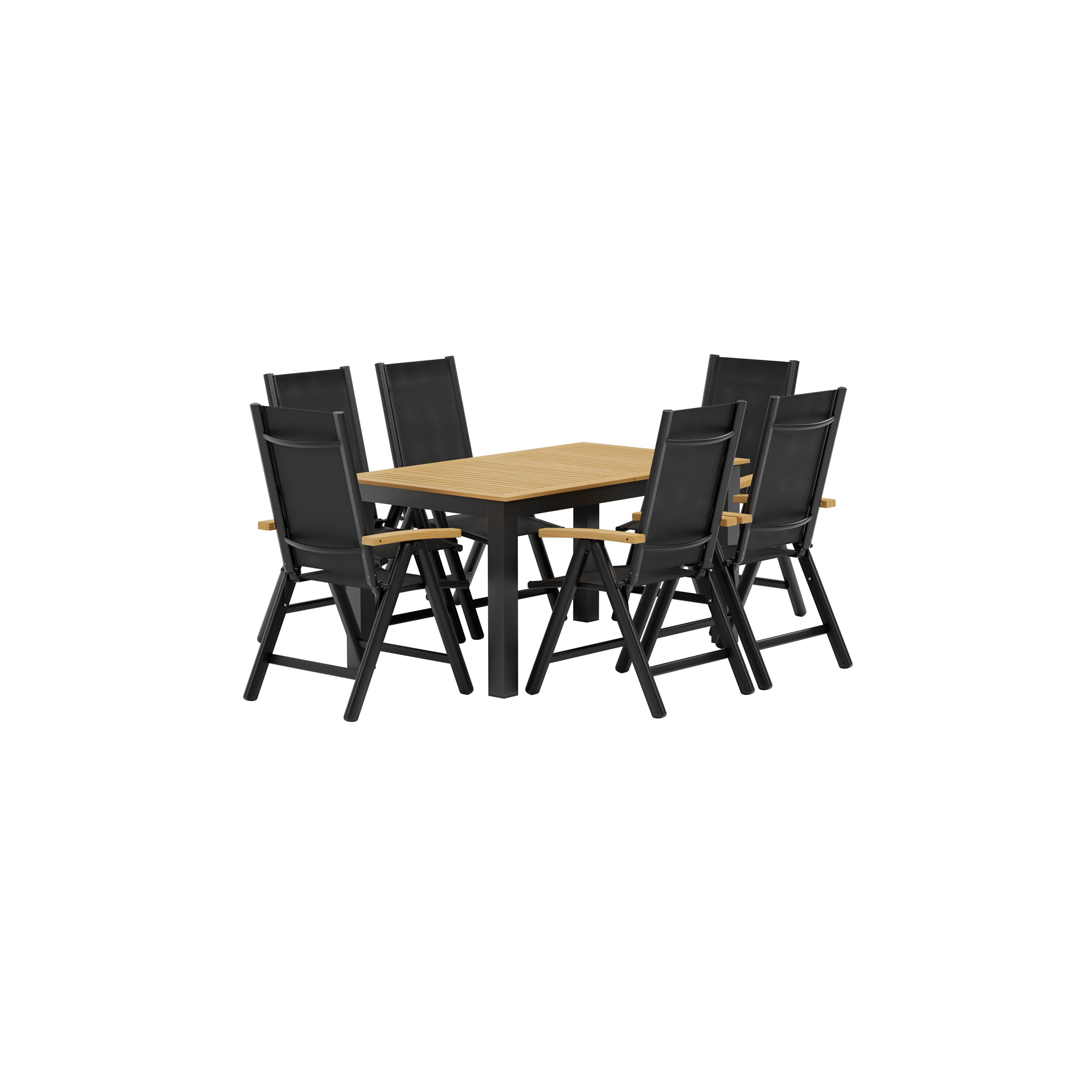 Matgrupp Utomhus Venture Home Panama 90x150 cm med 6 st Panama Trädgårdsstolar