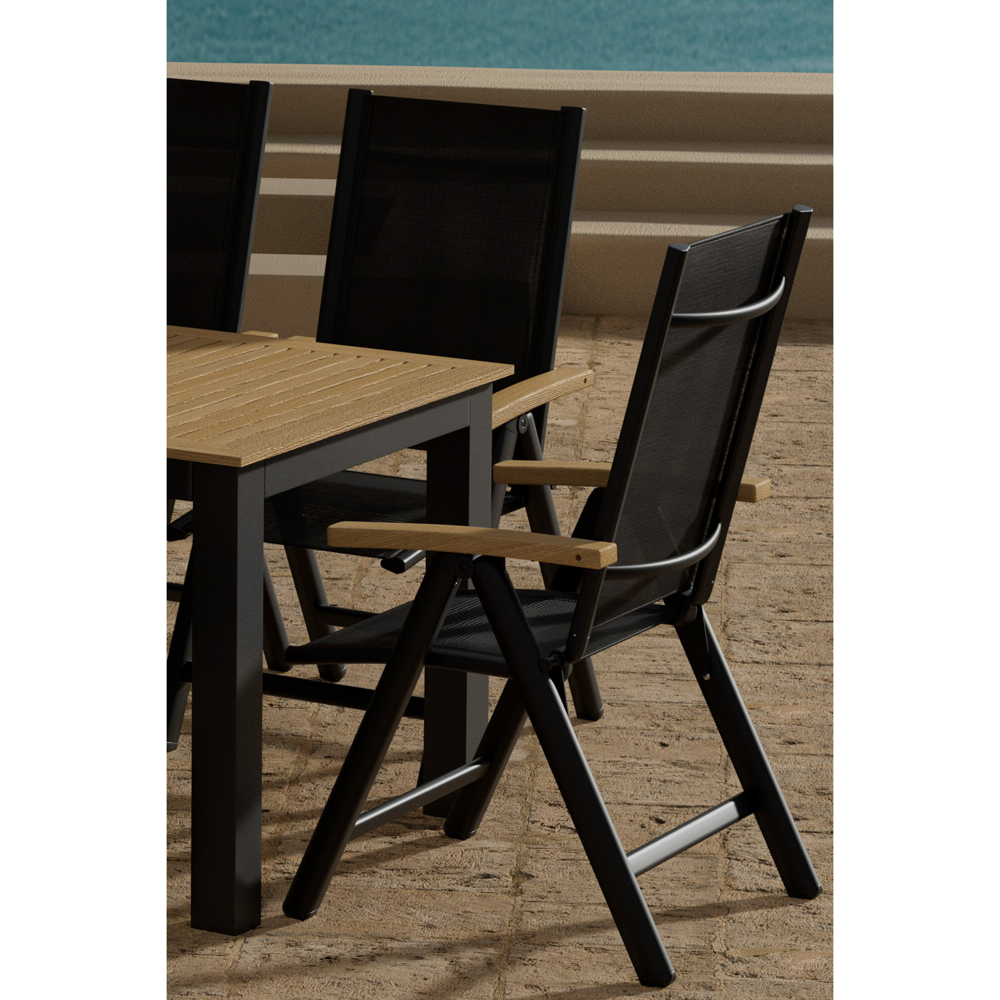 Matgrupp Utomhus Venture Home Panama 90x150 cm med 6 st Panama Trädgårdsstolar