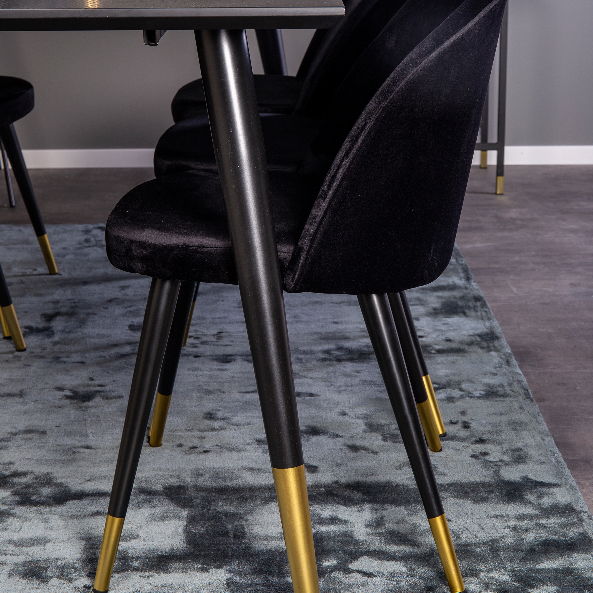 Matgrupp Venture Home Dipp med 6 Velvet Stolar