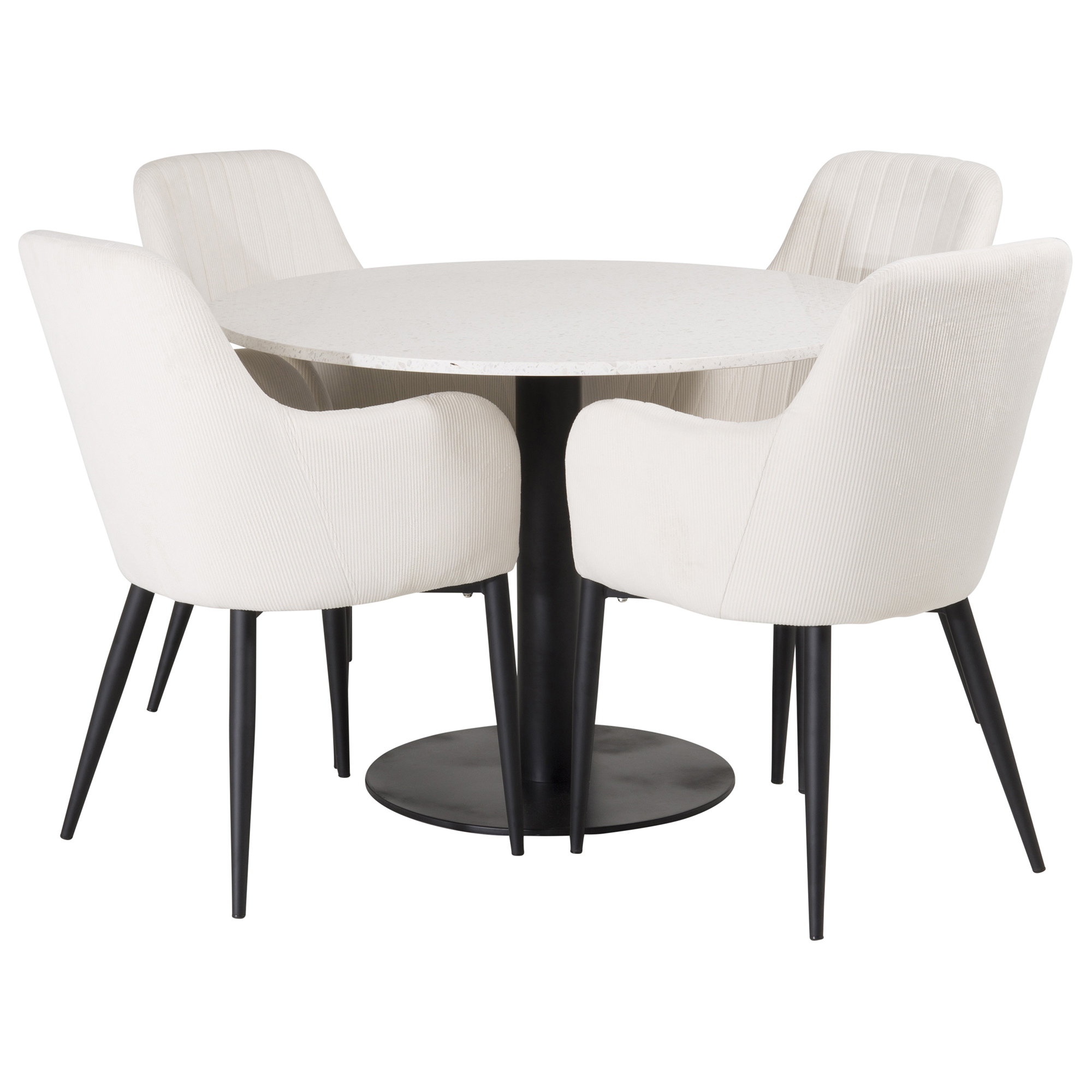 Matgrupp Sky Furniture Roxanna Vit Bord med 4 Corina Stolar Matgrupp Sky Furniture Roxanna Vit Bord med 4 Corina Stolar