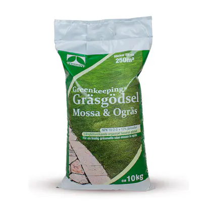 Gräsgödsel Tergent Greenkeeping Mossa 10kg, Organiskt Gräsmattegödsel ...