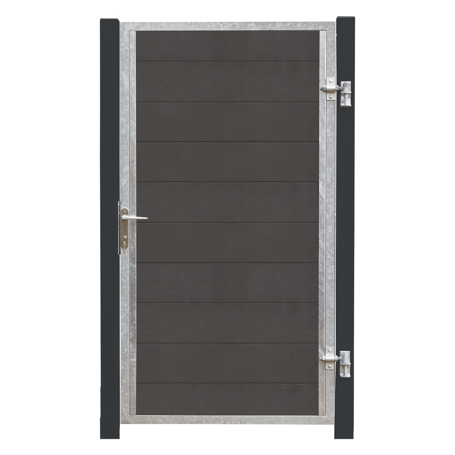 Kompositgrind PLUS Futura 99x180 Skiffergrå/Gråsvart, Höger