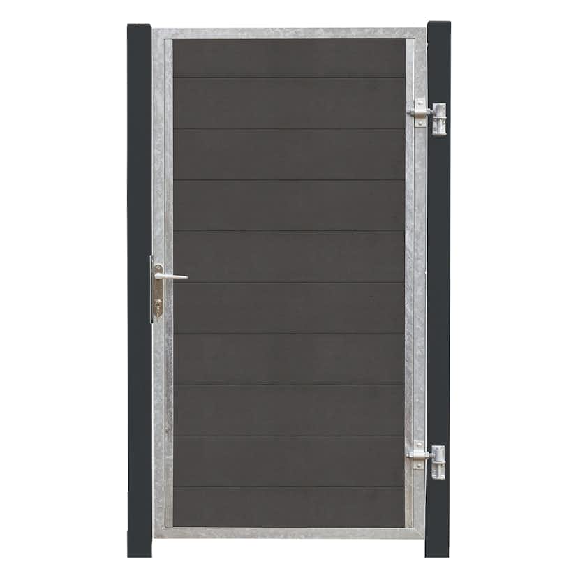 Kompositgrind PLUS Futura 99x180 Skiffergrå/Gråsvart, Höger