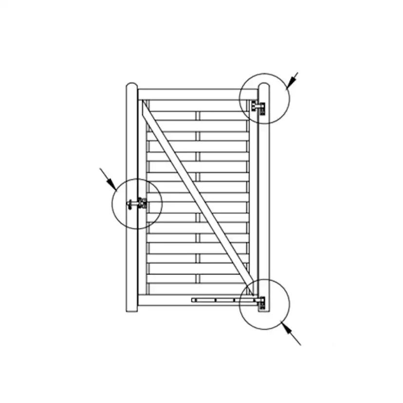 Grindbeslag PLUS Varmgalvaniserad Enkel