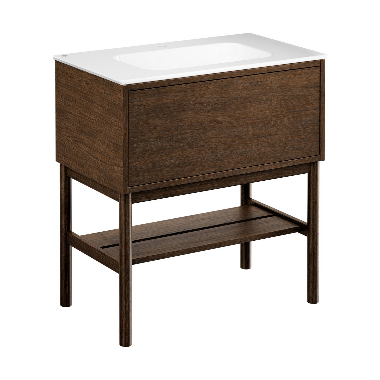 Tvättställskåp Gustavsberg Ducentic 80 cm med Tvättställ i Porslin och Benställning