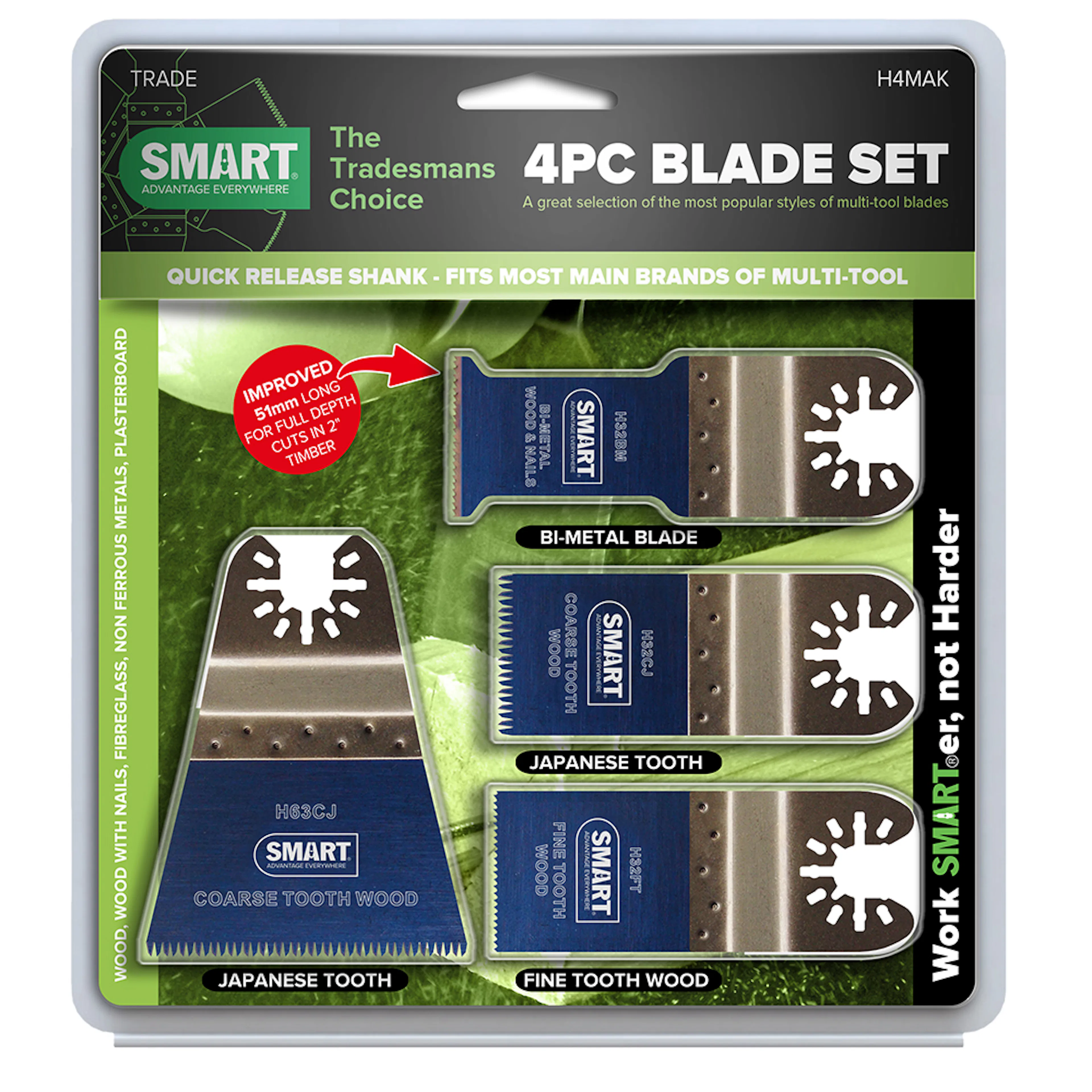 Sågblad Multiverktyg SMART Trade Multibladset 4-pack