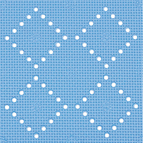 Halkskyddsmatta Spirella Alaska 71x36 cm, Ljusblå