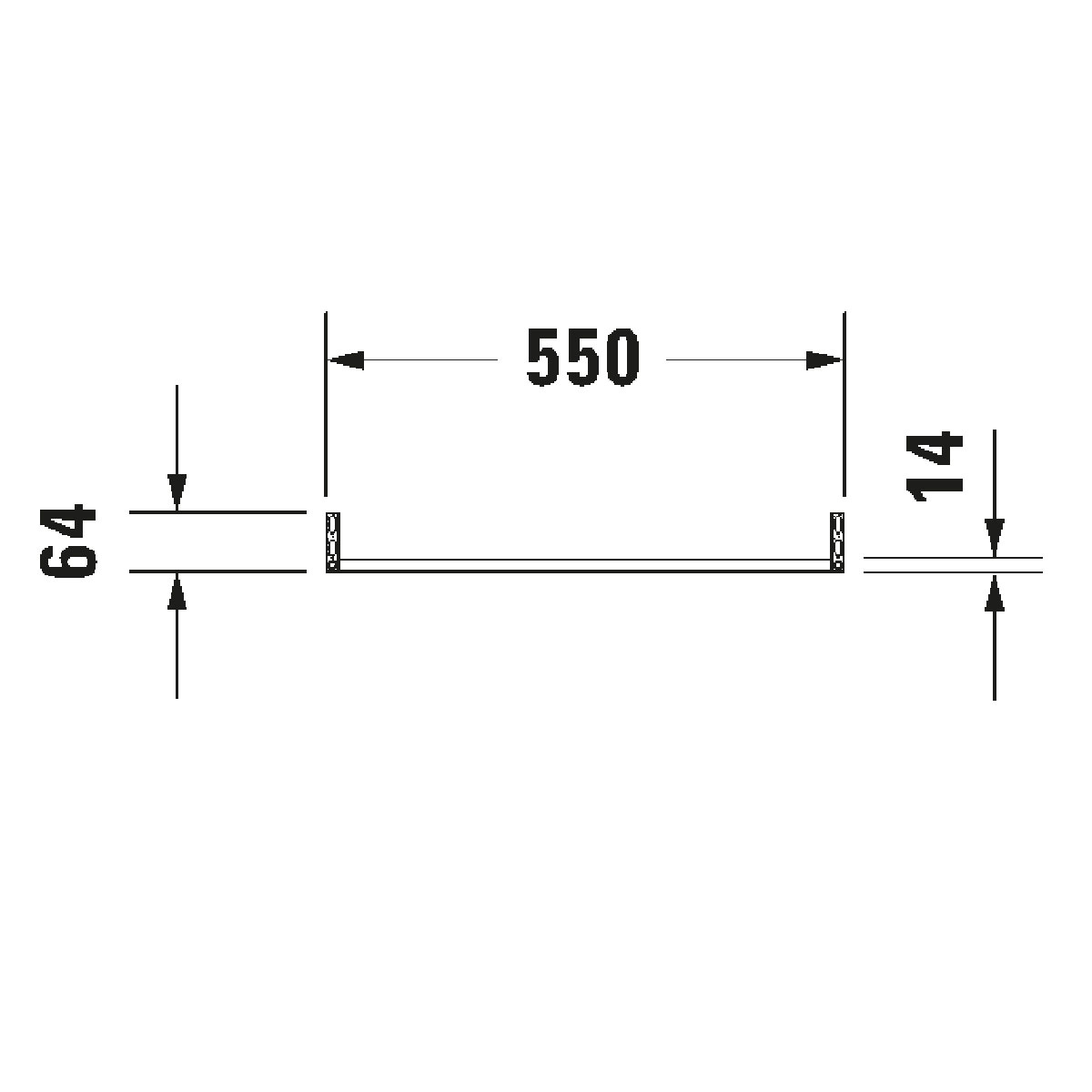 Handduksstång Duravit till Vero Air