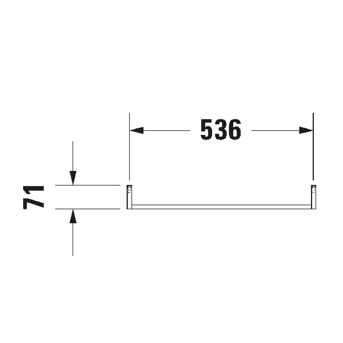Handduksstång Duravit till Vero Air