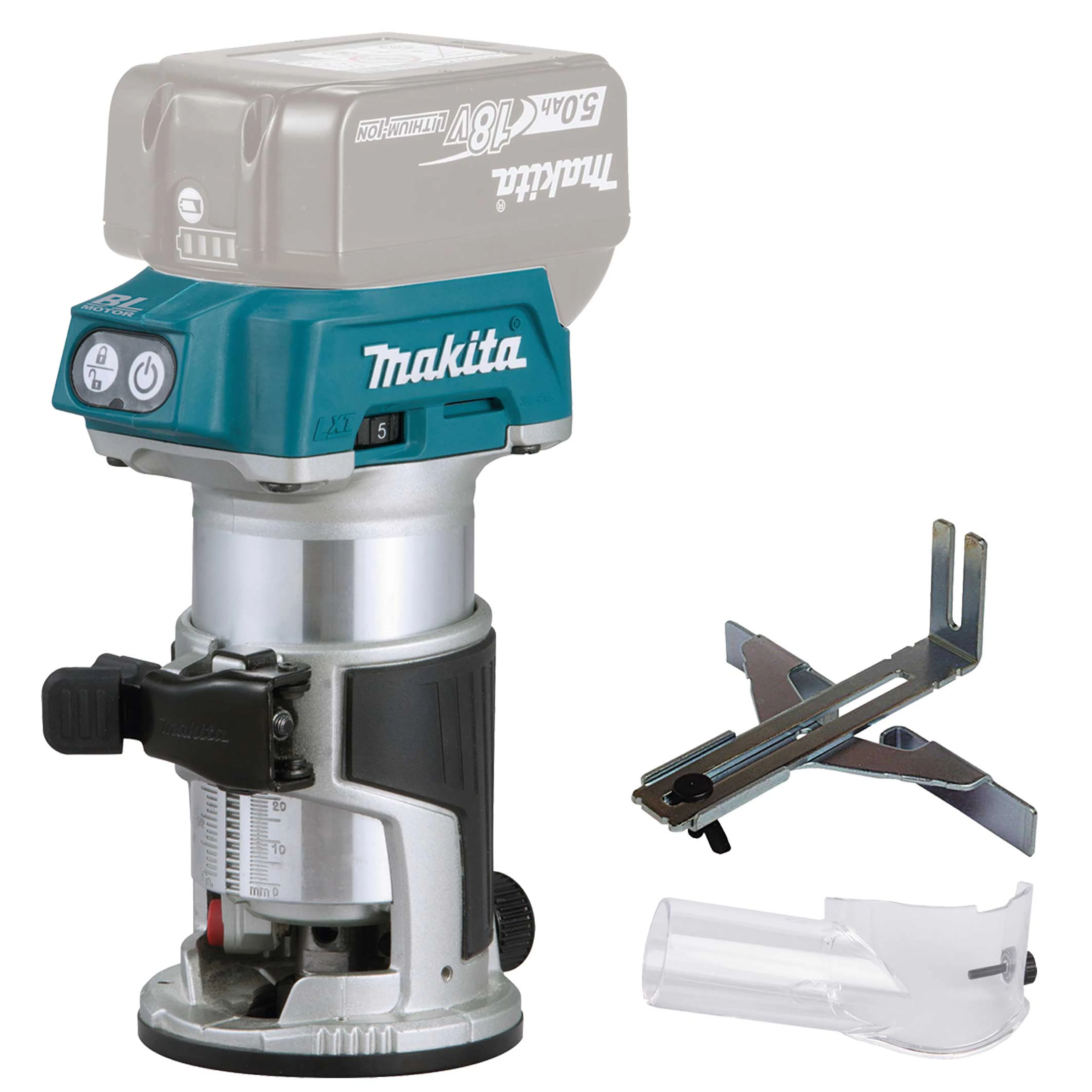 Handöverfräs Makita LXT DRT50Z 18V utan Batteri
