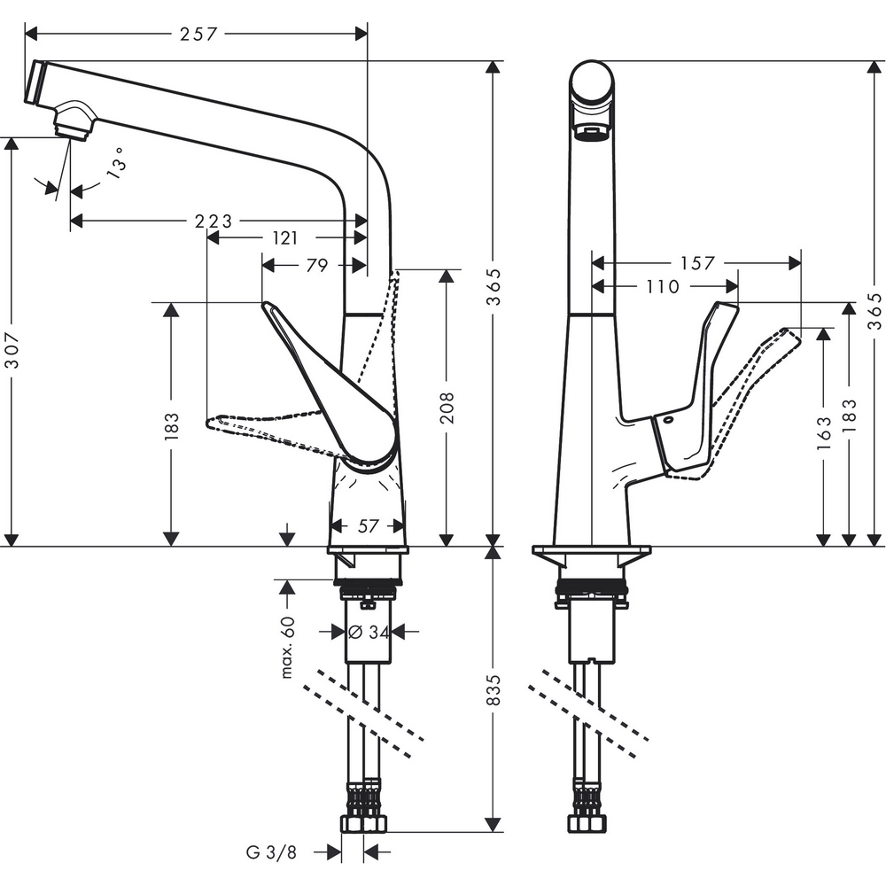 Köksblandare Hansgrohe Metris Select 320