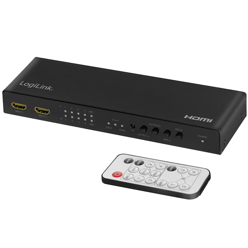 HDMI Matrix-switch LogiLink 4K/60Hz ARC HDCP HDR CEC