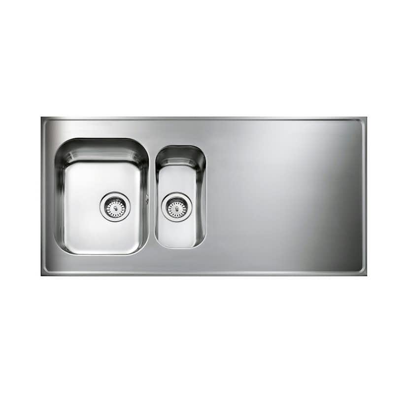 Heltäckande Diskbänk Intra Atlantic G med Korgventil Vändbar Längd: 1220 mm