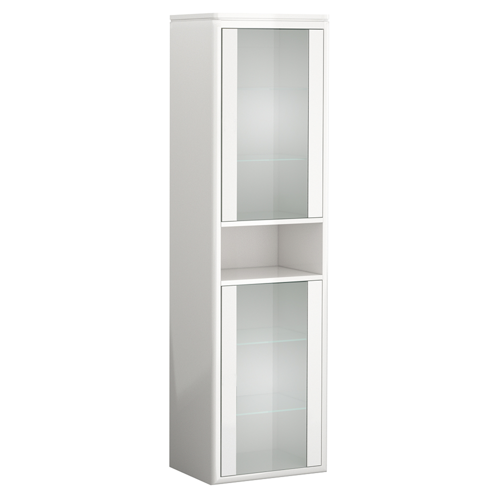 Högskåp DuoBad Vilan med Frostglasdörrar