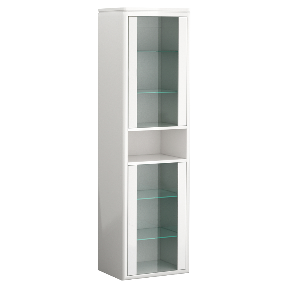 Högskåp DuoBad Vilan med Klarglasdörrar