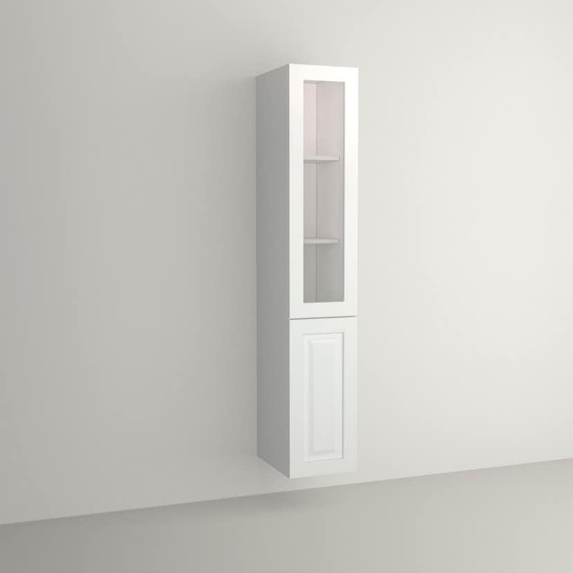 Högskåp Vedum Free Vitrin Vit, 300 mm, Vänster utan Låda
